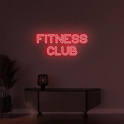 Fitness Club Neon Sign, Fitness Club LED Light, Gym LED Wall Decor, Workout Neon Art, Gym Logo Sign, Business Neon Light, Body Building Art