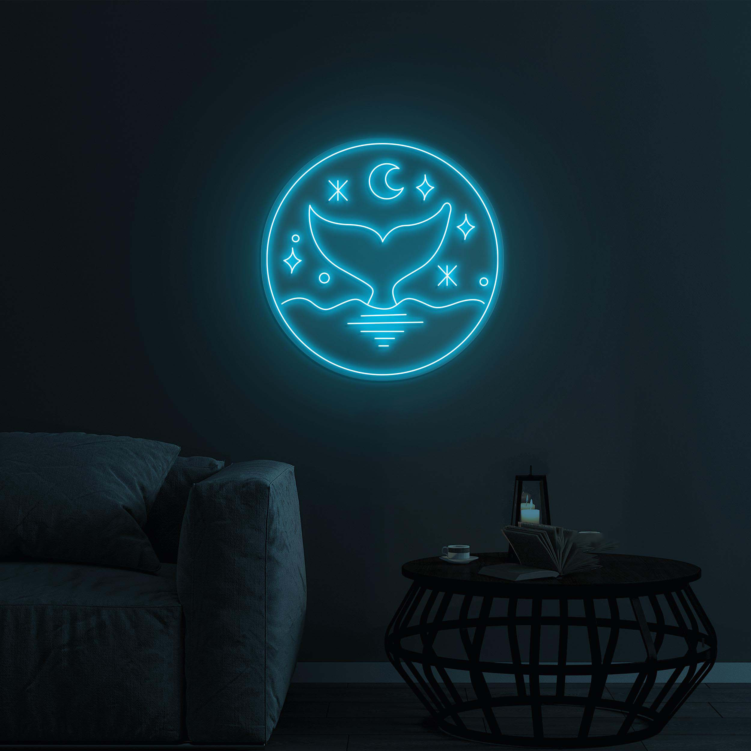 Dolphin Tail Neon Sign, Dolphin Tail LED Light, Dolphin Fish LED Neon Art, Home Wall Decor, Fish Shop Wall Art, Kids room and Party décor