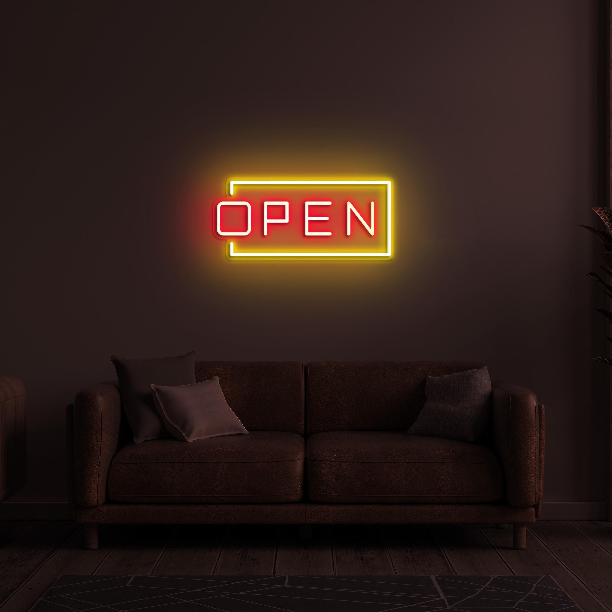 Open Neon Sign, Open LED Light, Opening Sign, Welcoming Sign, Hanging Open Sign, Decor for Stores, Cafe, Bar, Shops, Business Logo Art, Gift