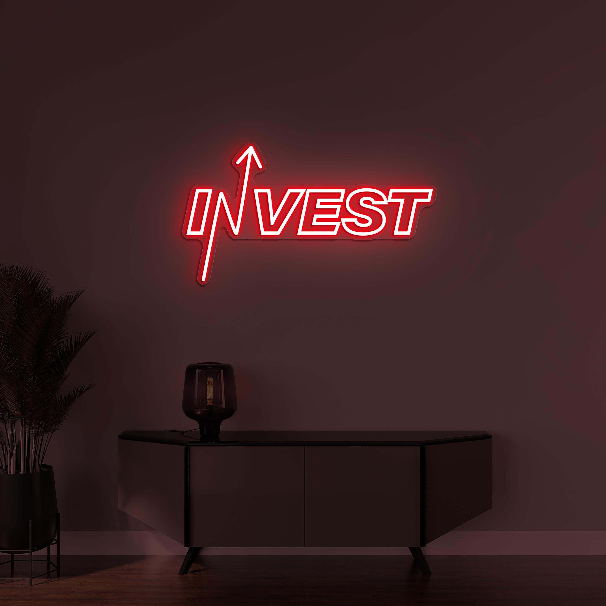 Invest Neon Sign, Invest LED Light, Invest Business Wall Decor, Invest Stock Market Sign, Trading Wall Light, Office Decor, Investment Sign