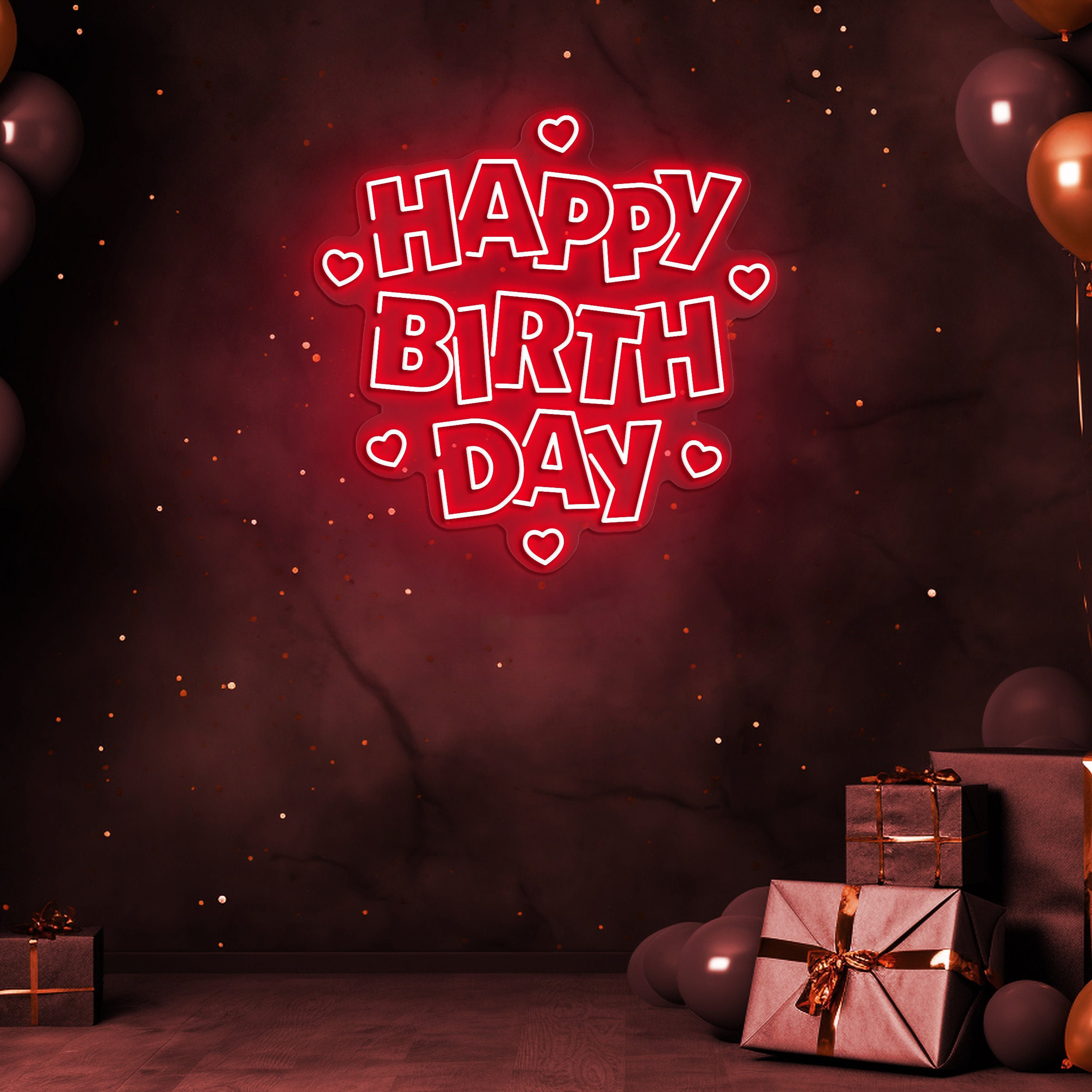 Birthday Neon Sign, LED Party Decor for Wall, Bedroom, Bar, Wedding, Home, Neon Art Backdrop Decoration, Birthday Decor and Night Light
