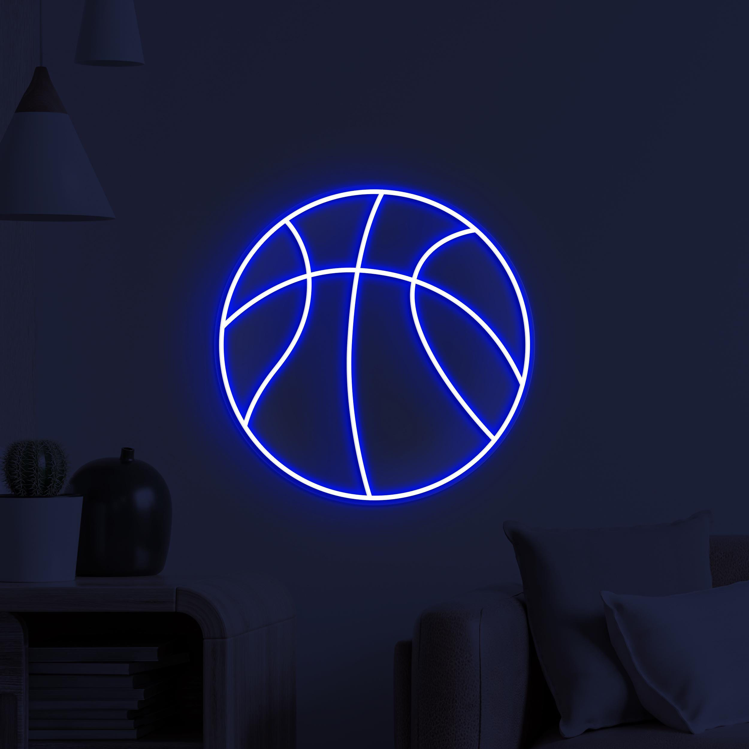 Basketball Neon Sign, Basketball LED Light, Basketball Hobby Wall Art, Kids Room Neon Light, Sports Room Wall Decor, Basketball Lover Gift