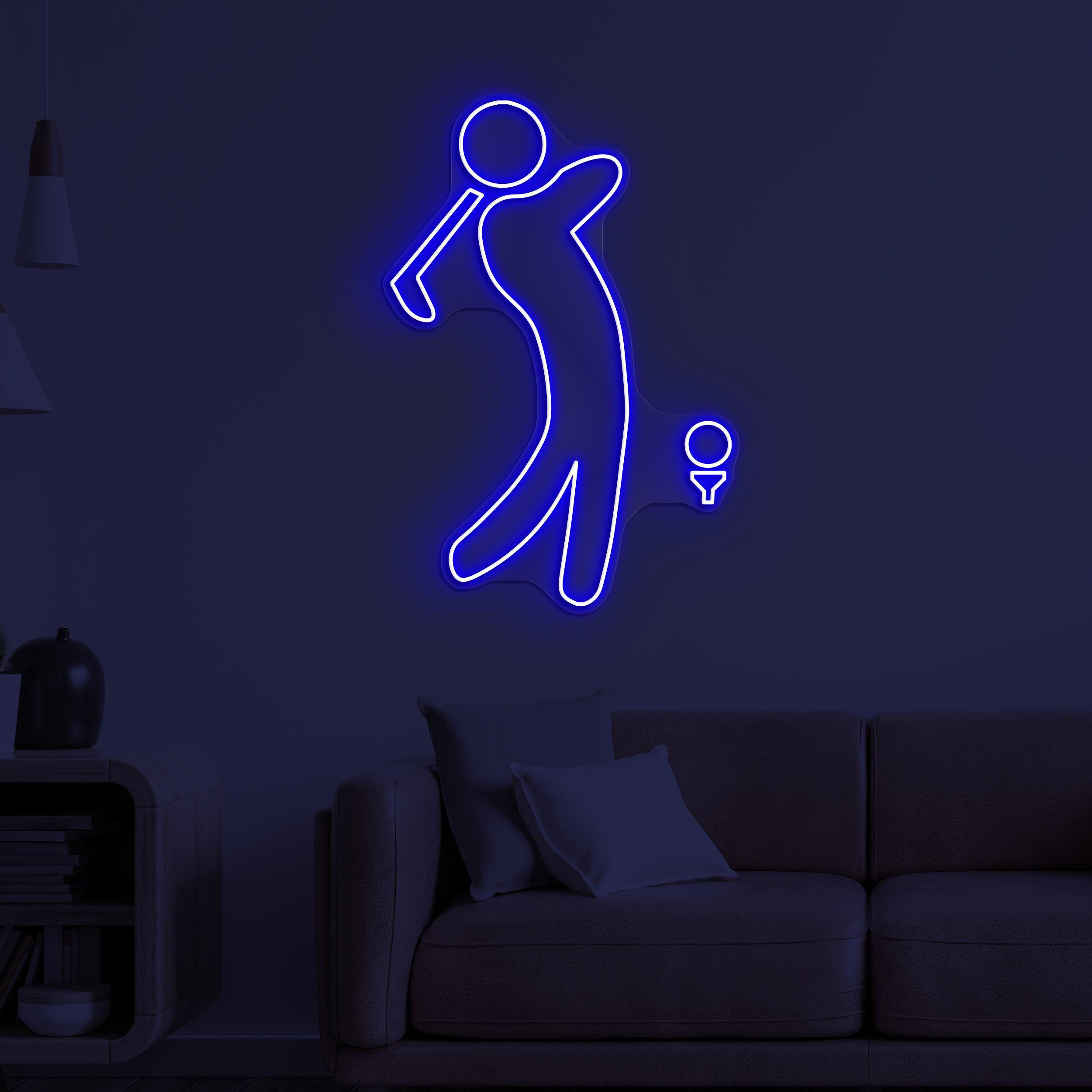 Golf Player Neon Sign, Golf Player LED Light, Golf Club Wall Decor, Sports Shop Wall Art, Golf Fan Neon Sign, Boy Playing Golf Neon Light