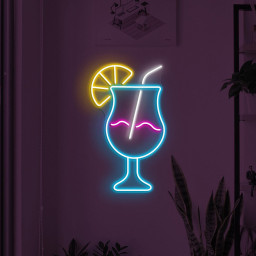 Cocktail Neon Sign, Cocktail Drink LED Light, Bar Wall Decor, Drink Corner Wall Art, Party Neon Decor, Martini Cocktail Sign, Drink Lime Art