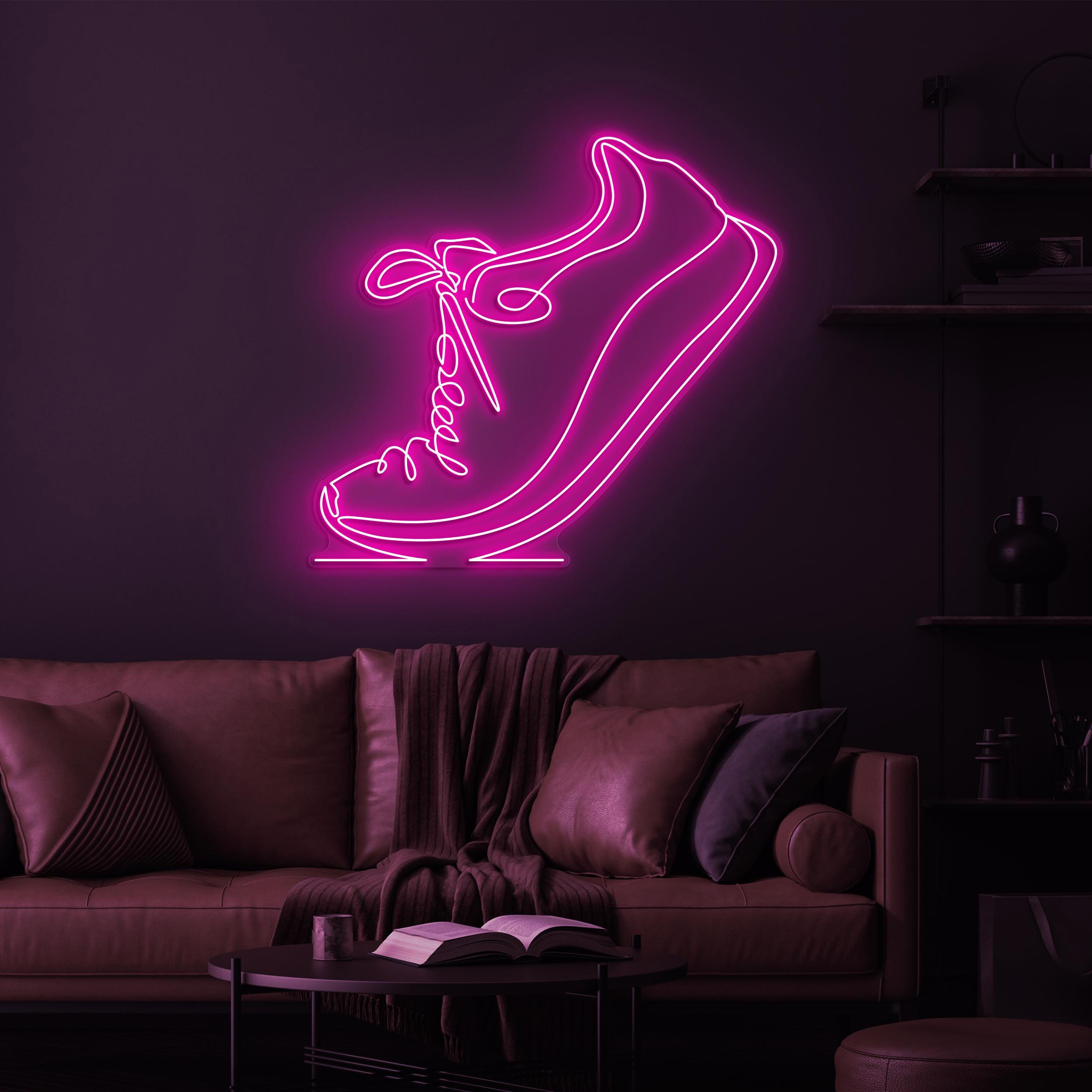 Sneakers Neon Sign, Sneakers LED Light, Shoes Shop LED Neon Art, Business Logo Sign, Home Wall Decor, Sneakers Shop Wall Art, Sports Lover