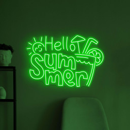 Hello Summer Neon Sign, Hello Summer LED Light, Party Wall Decor, Holiday Neon Art, Beach Neon Light, Summer Party Sign, Welcome Summer Art