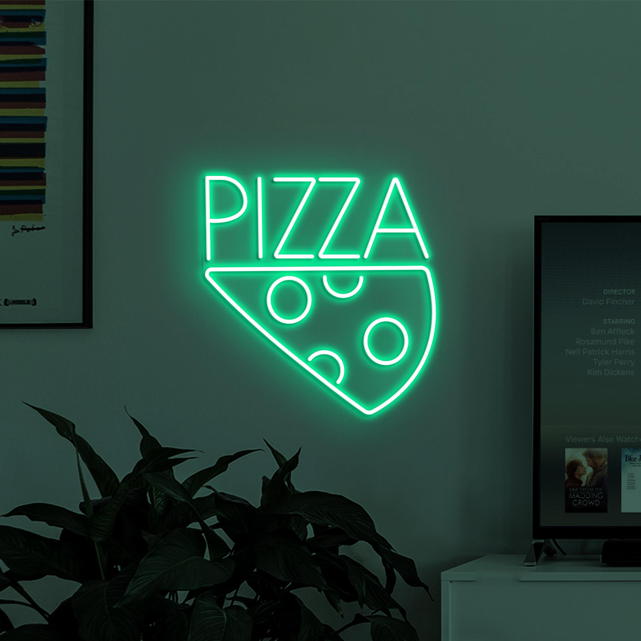 Pizza Neon Sign, Pizza LED Light, Pizza Slice Wall Decor, Pizza Logo Wall Art, Pizza Cafe Neon Light, Kitchen Neon Art, Pizza Lover Decor