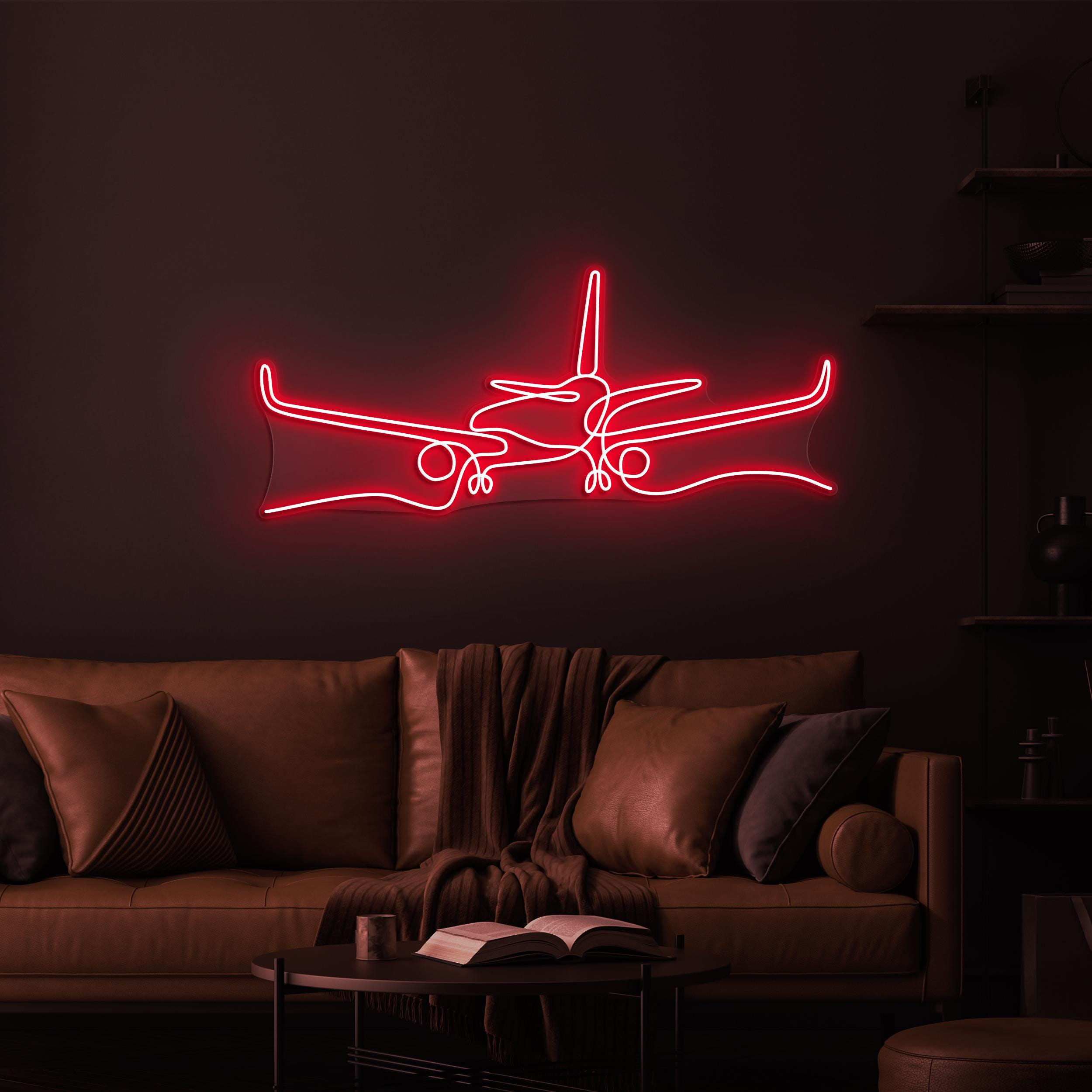 Airplane Neon Sign, Airplane LED Light, Airplane LED Neon Art, Take Off Neon, Travel Agency Wall Art, Pilot's Dream Sign, Game Room Decor