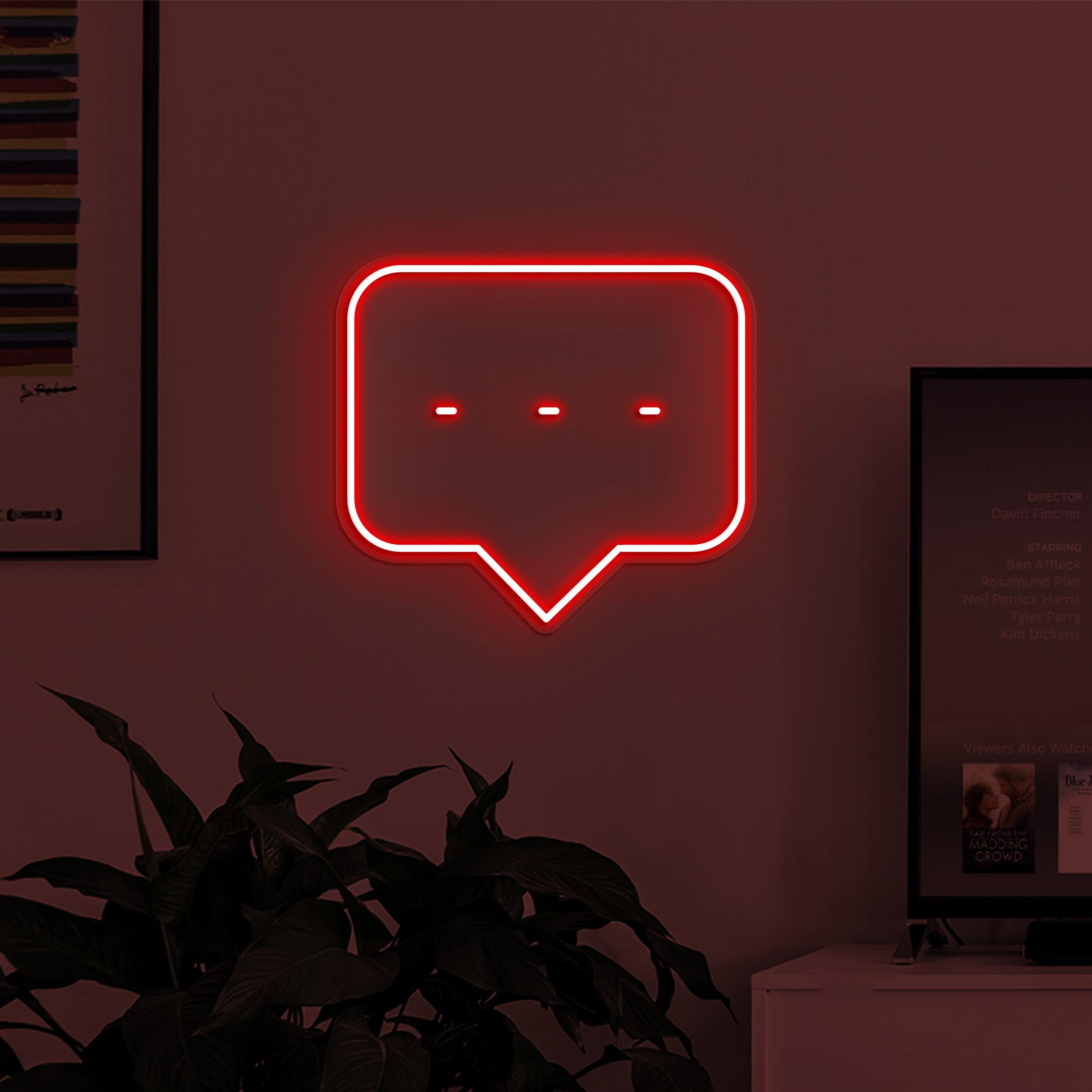 Chat Box Neon Sign, Chat Box LED Light, Speech Bubble Decor, Just Chatting Neon Light, Chat Bubble Neon Light, Message Decor, Home Wall Art