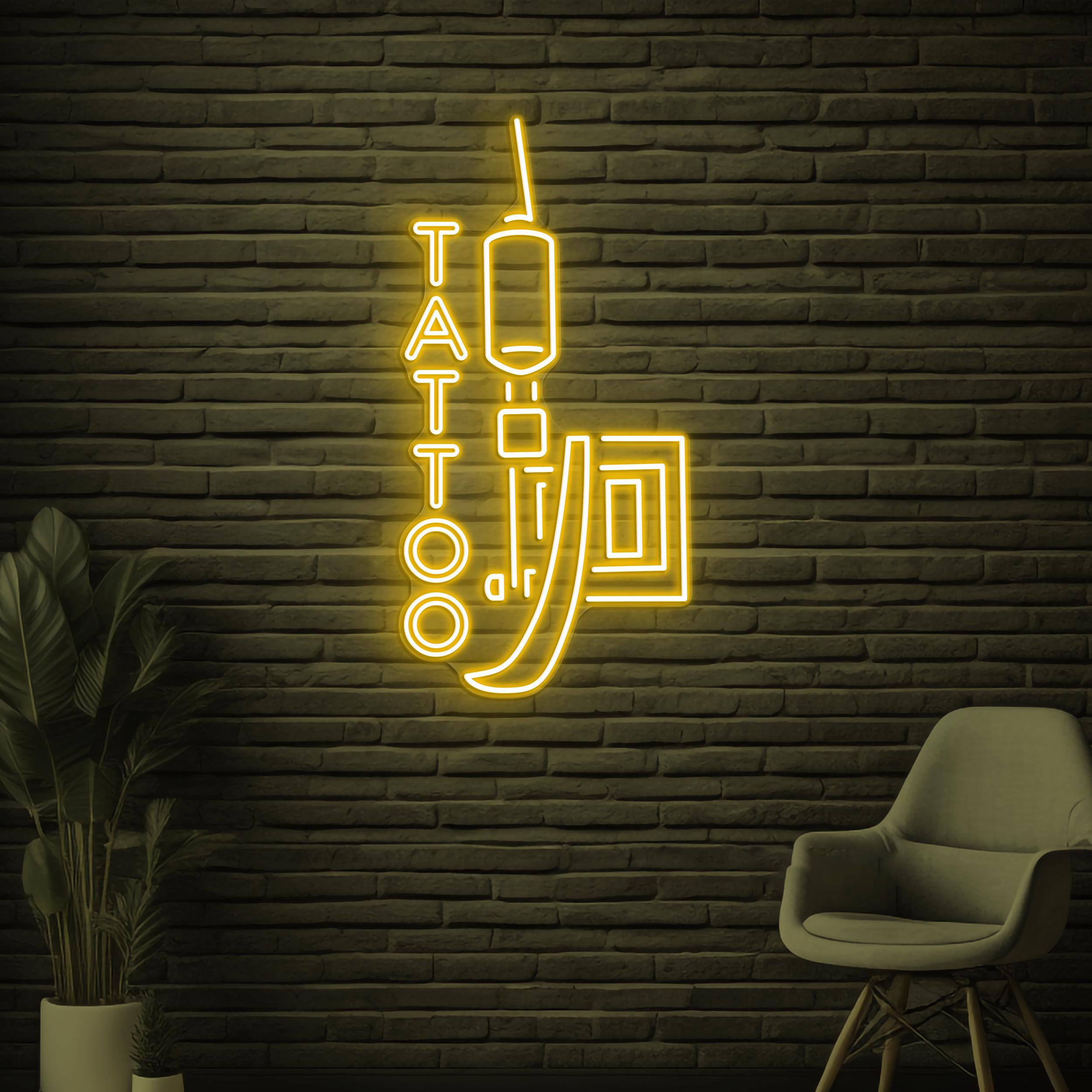 Tattoo Neon Sign, Tattoo LED Light, Tattoo Machine Wall Decor, Tattoo Artist Room Wall Art, Custom Tattoo Sign, Tattoo Studio Wall Light