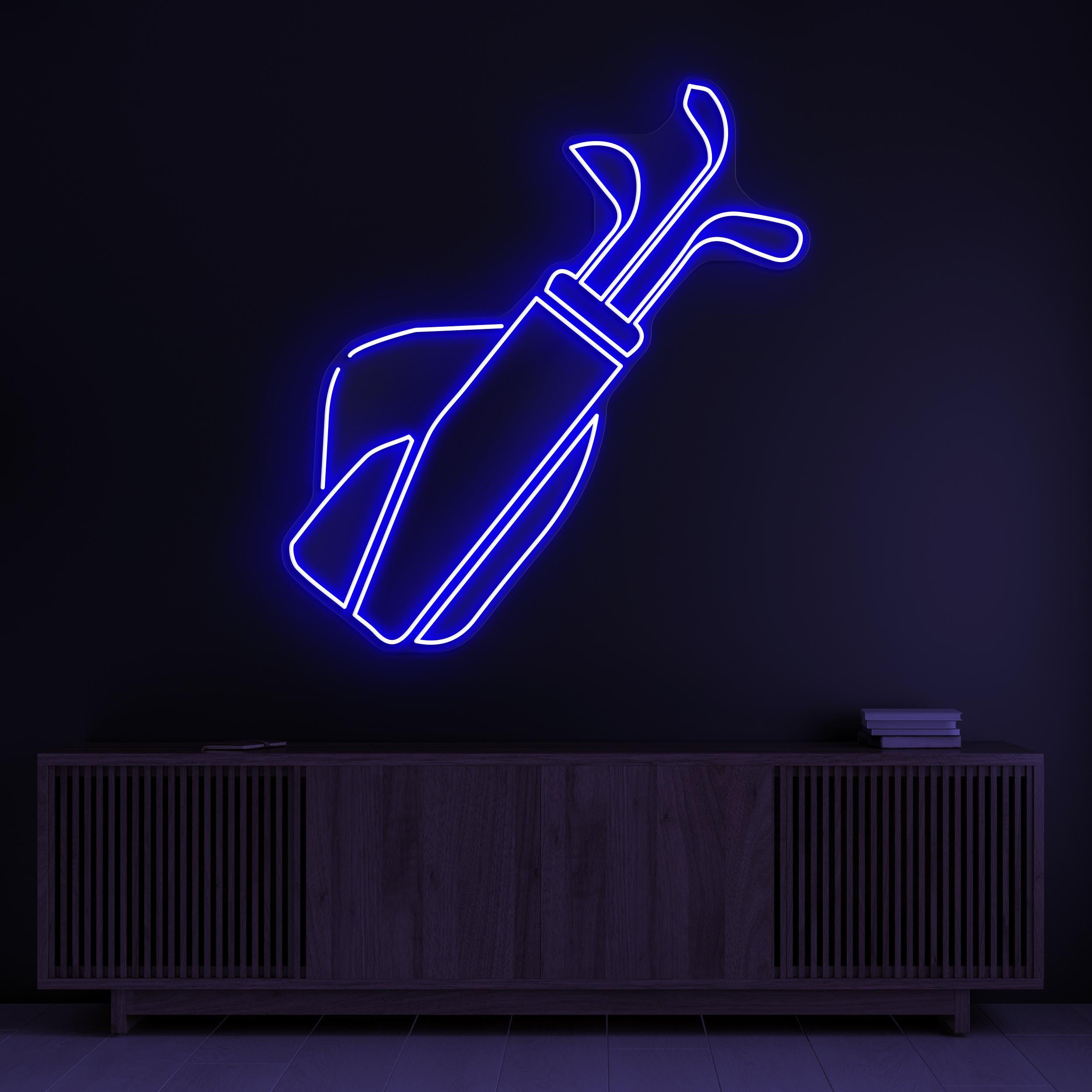 Golf Bag Neon Sign, Golf Bag LED Light, Bag Wall Art, Golf Club Wall Decor, Sports Shop Neon Light, Game Room Decor, Golf Club Wall Art