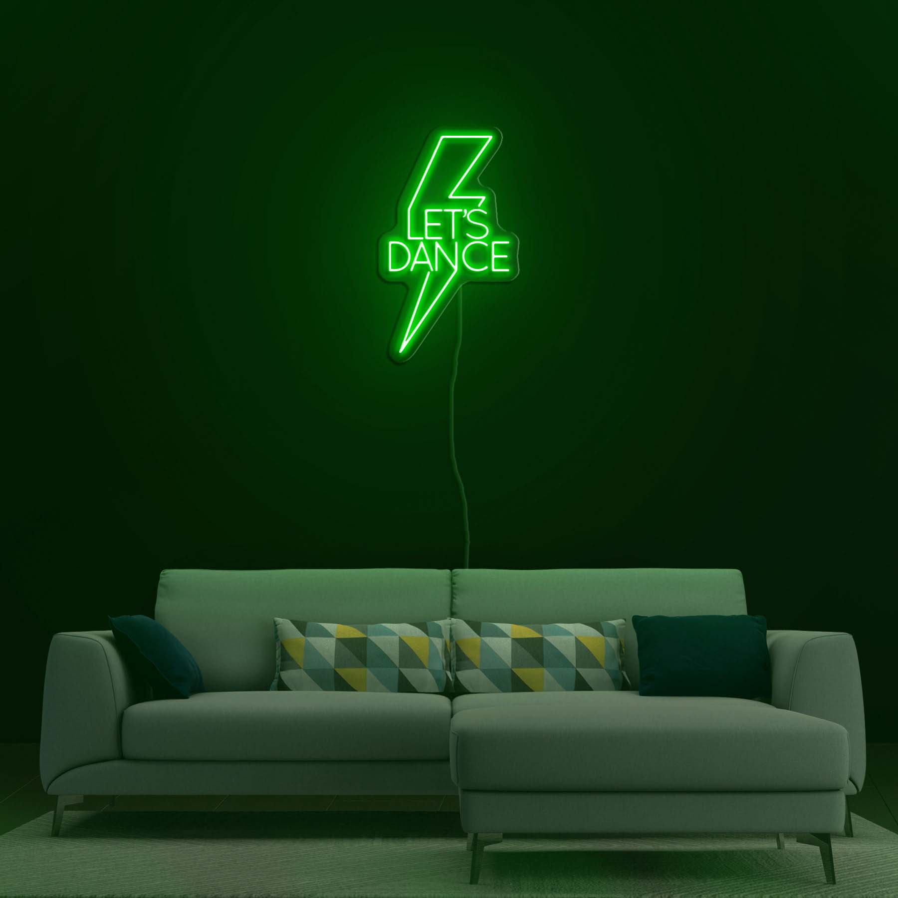 Let's Dance Neon Sign LED Light Lightning Bolt for Bedroom Bar Birthday Party Decor, Girl Gifts, Dance Studio, Room Decor, Bar Pub Wall Art