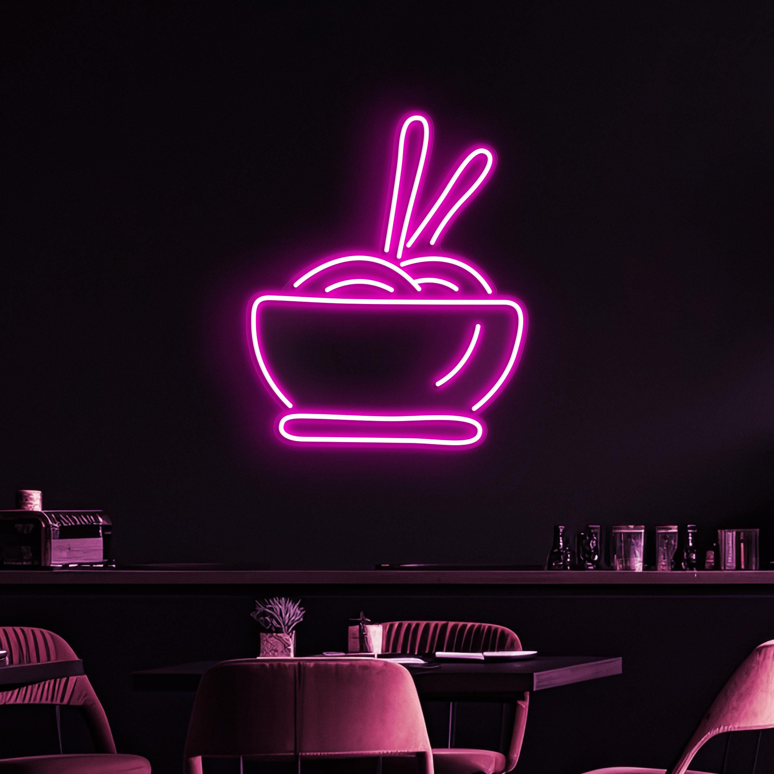 Noodles Neon Sign, Noodles LED Light, Ramen Wall Decor, Coffee Shop Neon Light, Kitchen Wall Art, Coffee Cup Neon Sign, Coffee Lover Art