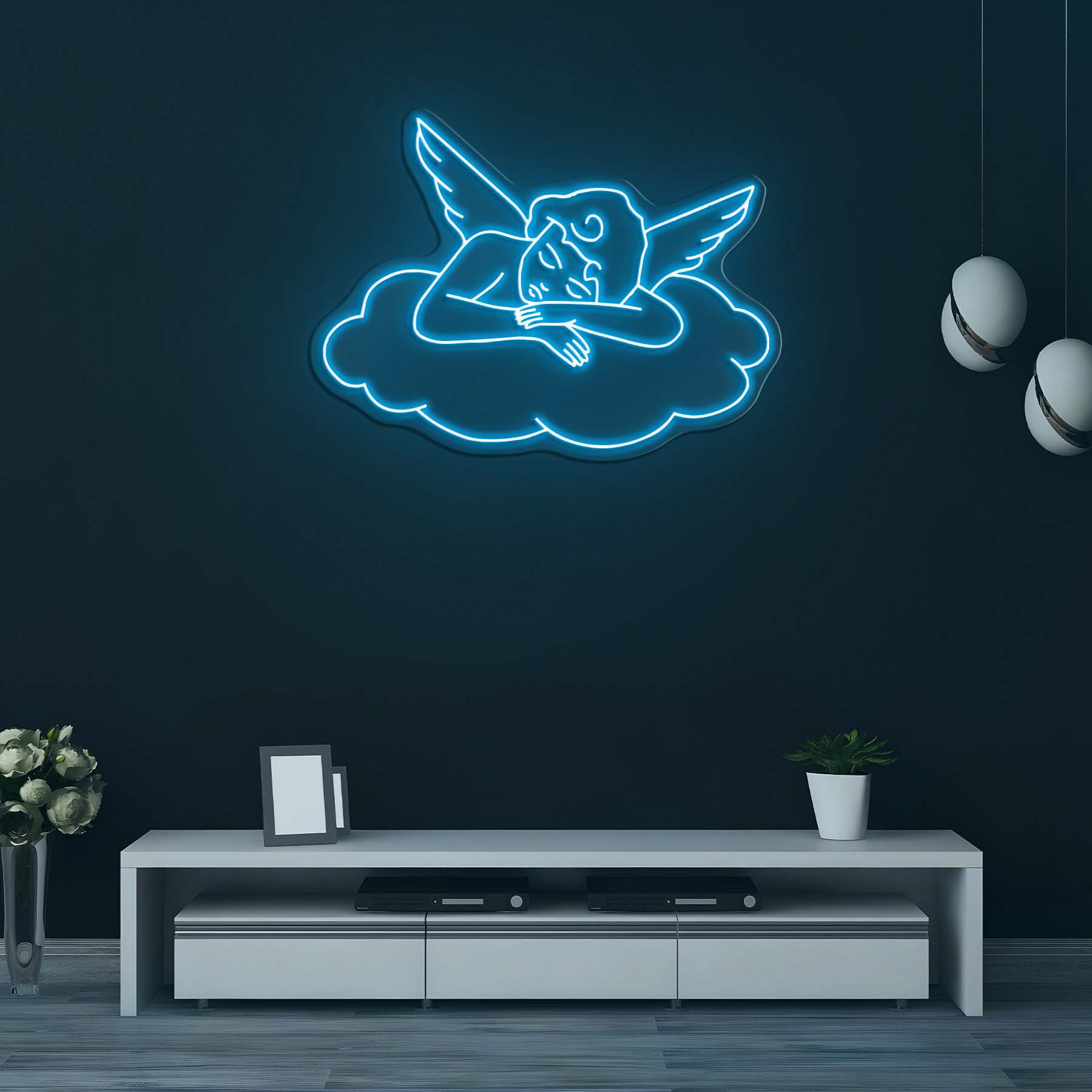 Sleepy Cupid Neon Sign, Cupid LED Neon Light, Led Wall art, Mother's Day Gift, Love Decor, LED Cupid Light, Home Decor, Custom Neon Art,Gift