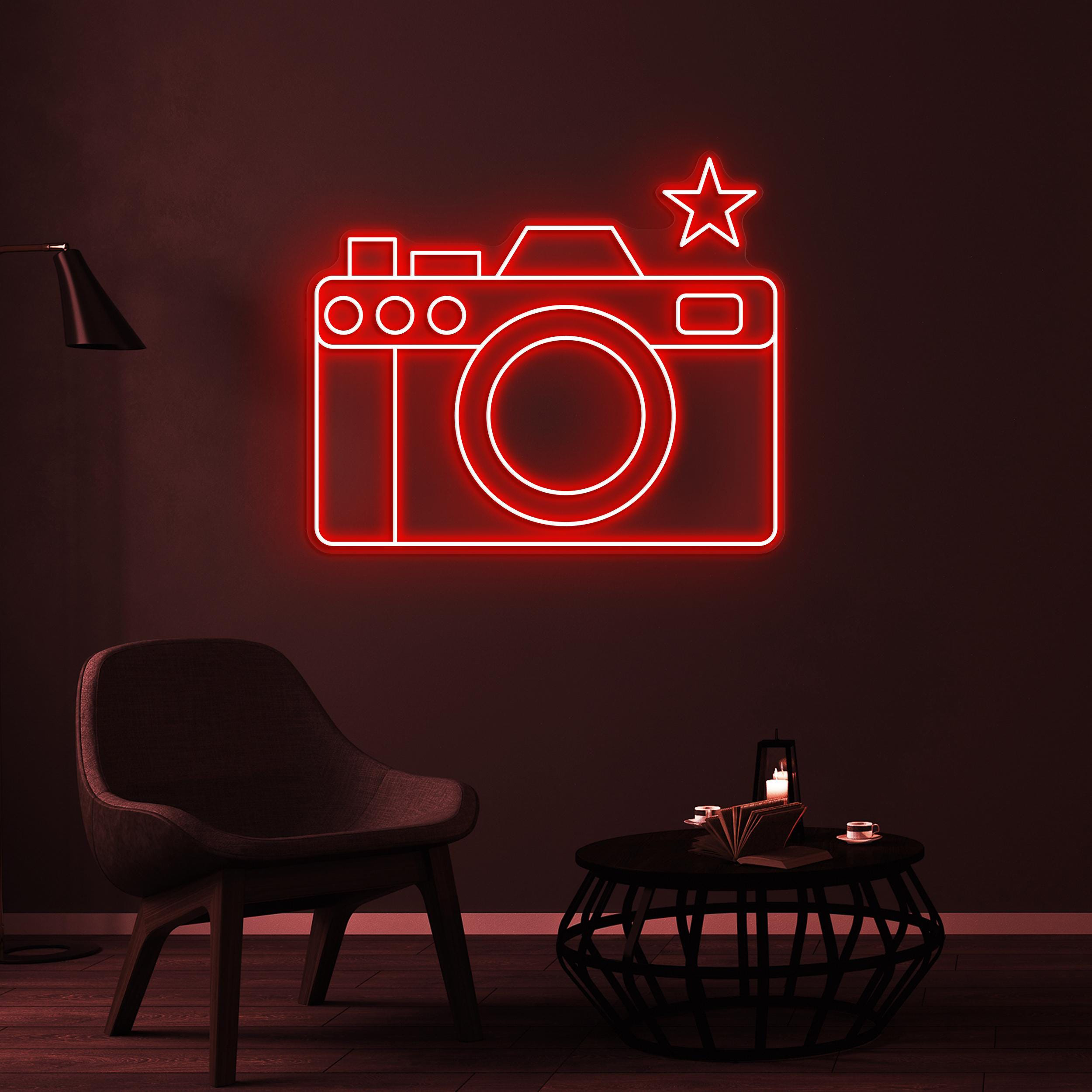 Camera Neon Sign, Camera LED Light, Photography Wall Decor, Photography Camera Neon Light, Personalized Gifts Art, Studio Room Wall Decor