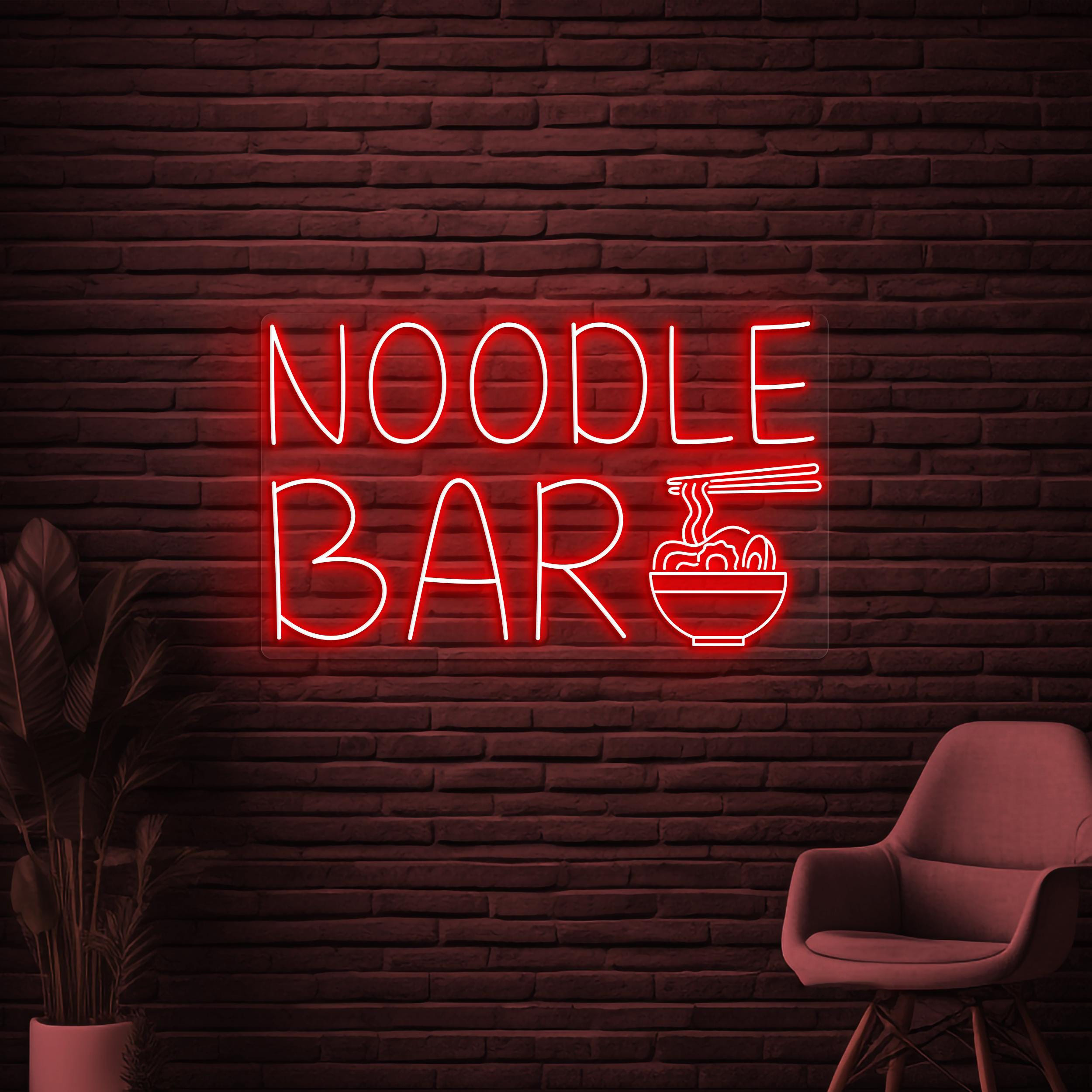 Noodle Bar Neon Sign, Noodle Bar LED Light, Kitchen Wall Decor, Ramen Neon Sign, Pasta Wall Light, Pasta Neon Sign, Asian Restaurant Sign