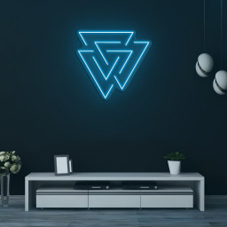 Interlocking Triangles Neon Sign, Geometric LED Light, School Decor Sign, Lab Decor, Triangles Decor for Living Room, Bedroom, or Office