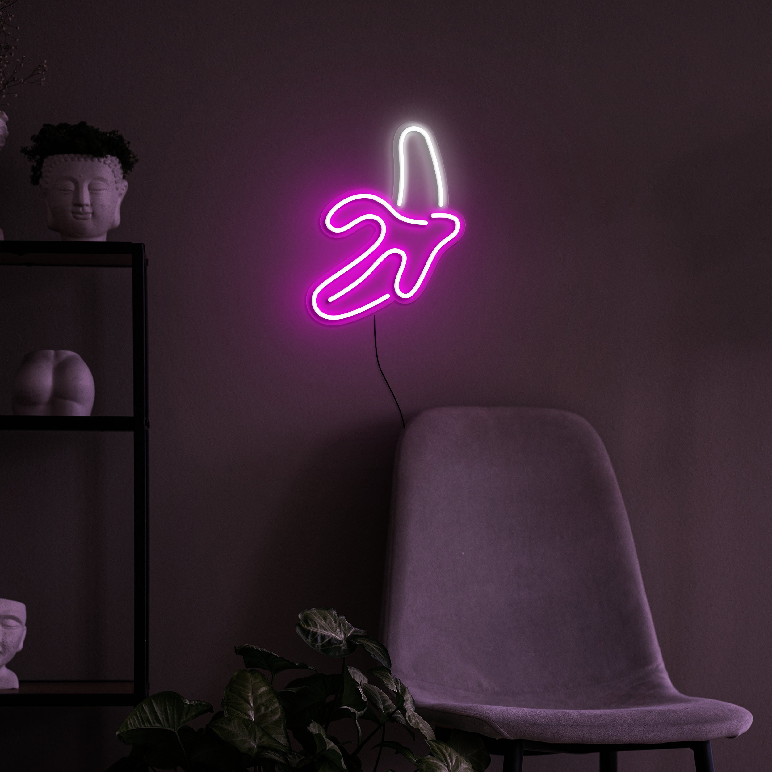 Banana Neon Sign, Banana Wall Décor Light, Banana Fruit Neon Art, Kids' Room, USB Powered Banana Night Lamp, Birthday Party Decoration, Gift