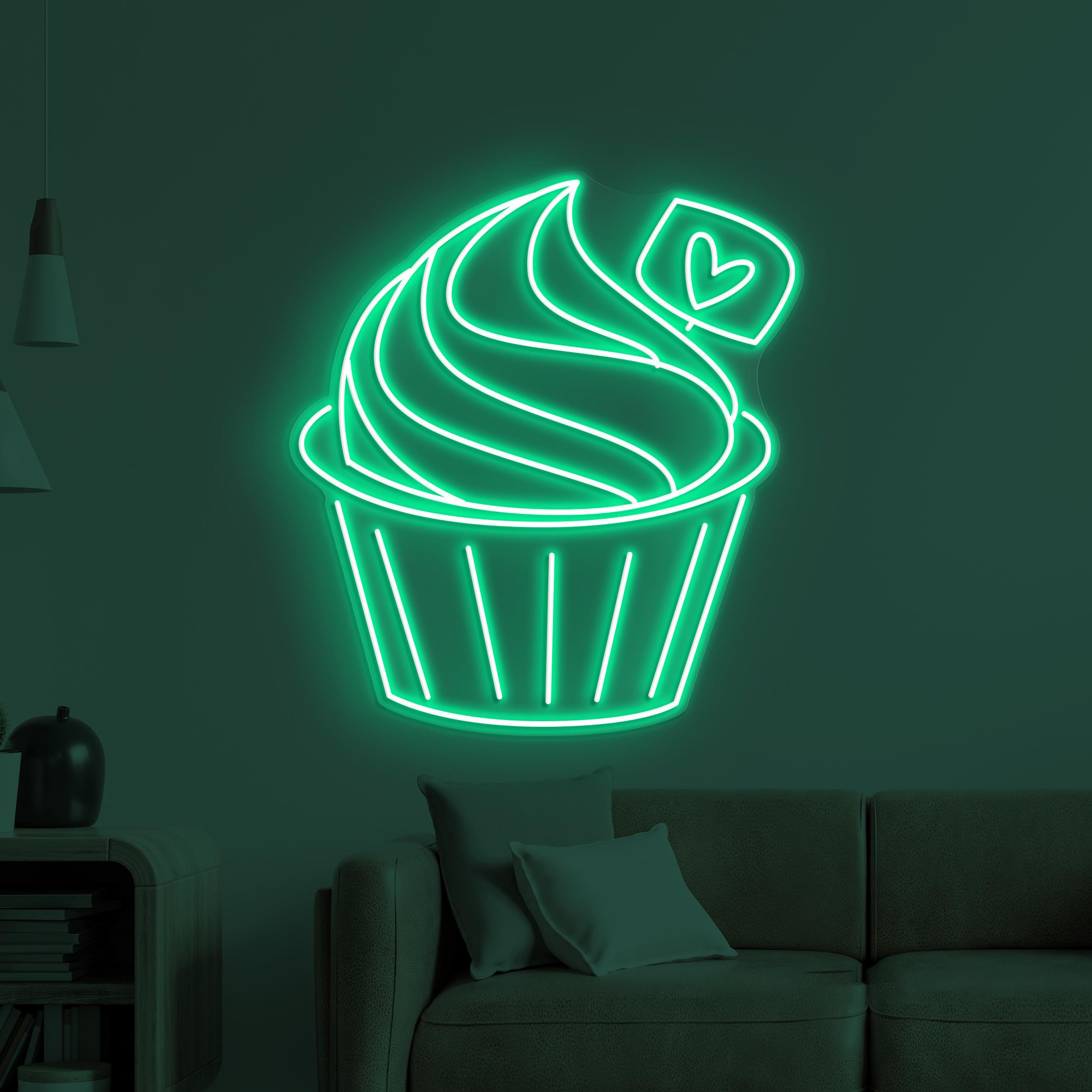 Cupcake Neon Sign, Cupcake LED Light, Cupcake Lover Wall Decor, Sweet Treat Wall Art, Custom Neon Sign, Kitchen Neon Decor, Cake Shop Art