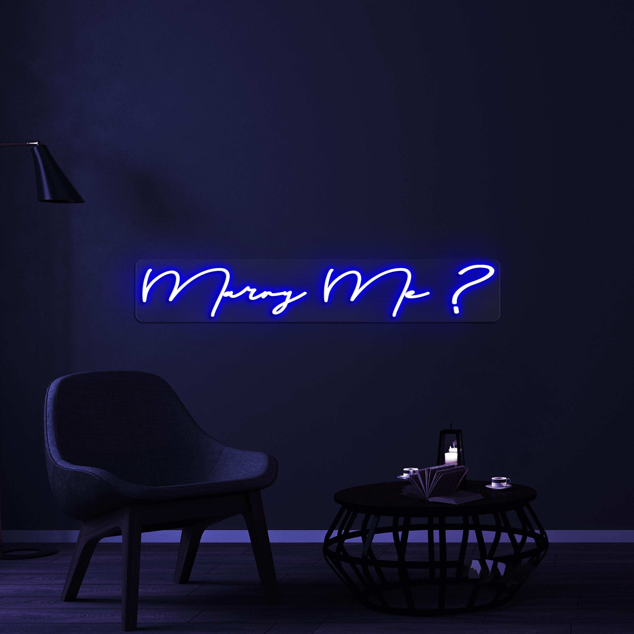 Marry Me Neon Sign, Marry Me? LED Light, Proposal Wall Decor, Wedding Neon Art, Engagement Wall Light, Gift For Her, Romantic Neon Sign