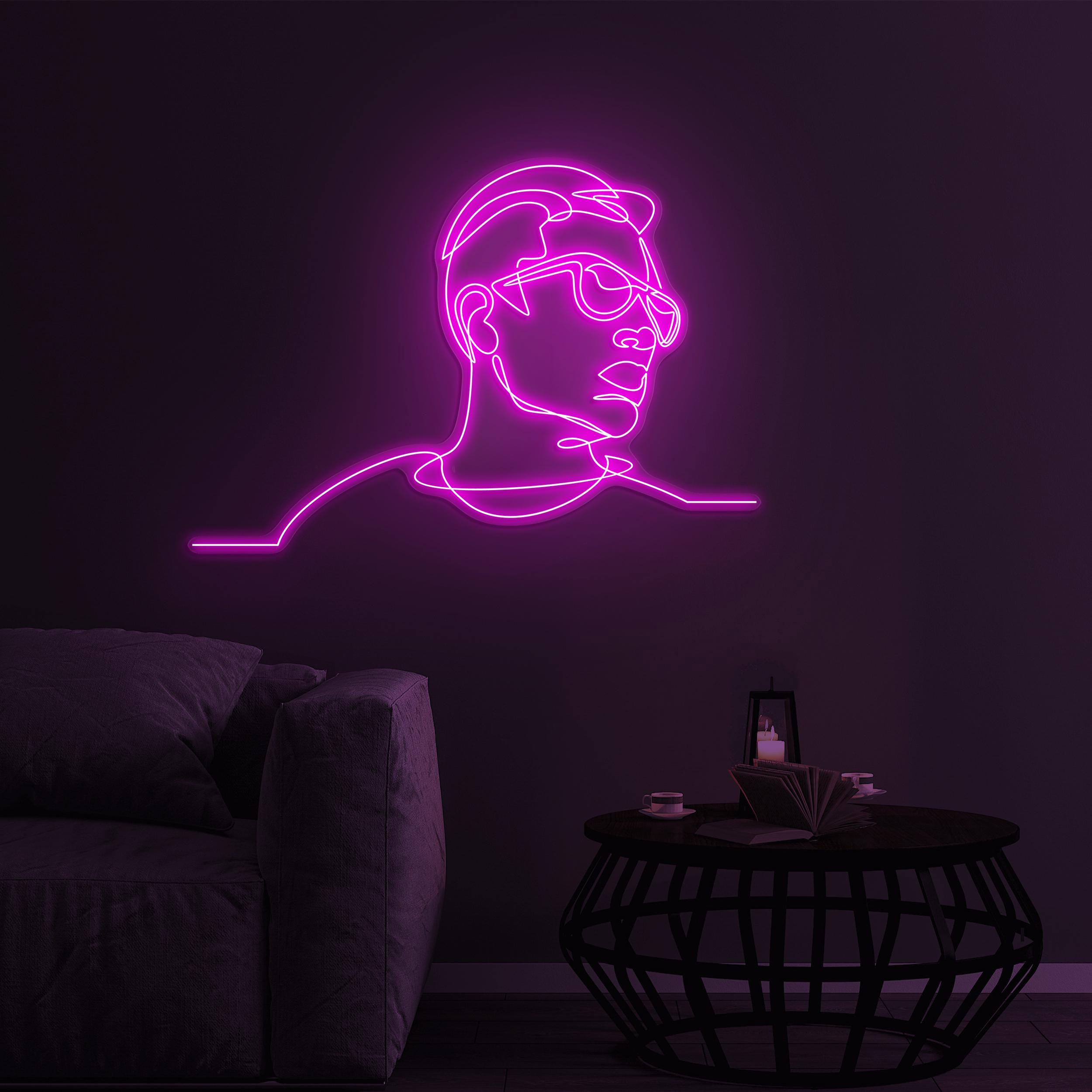 Man with Sunglasses Neon Sign, Man Sunglasses LED Wall Light, Man with Sunglasses LED Neon Art, Home Wall Décor, Diver Room decor, Gift idea