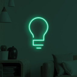 Bulb Neon Sign, Bulb LED Light, Light Bulb Wall Art, Cafe and Bar Wall Decor, Home Neon Light, Party Wall Decor, Led Neon Sign, Gift Idea