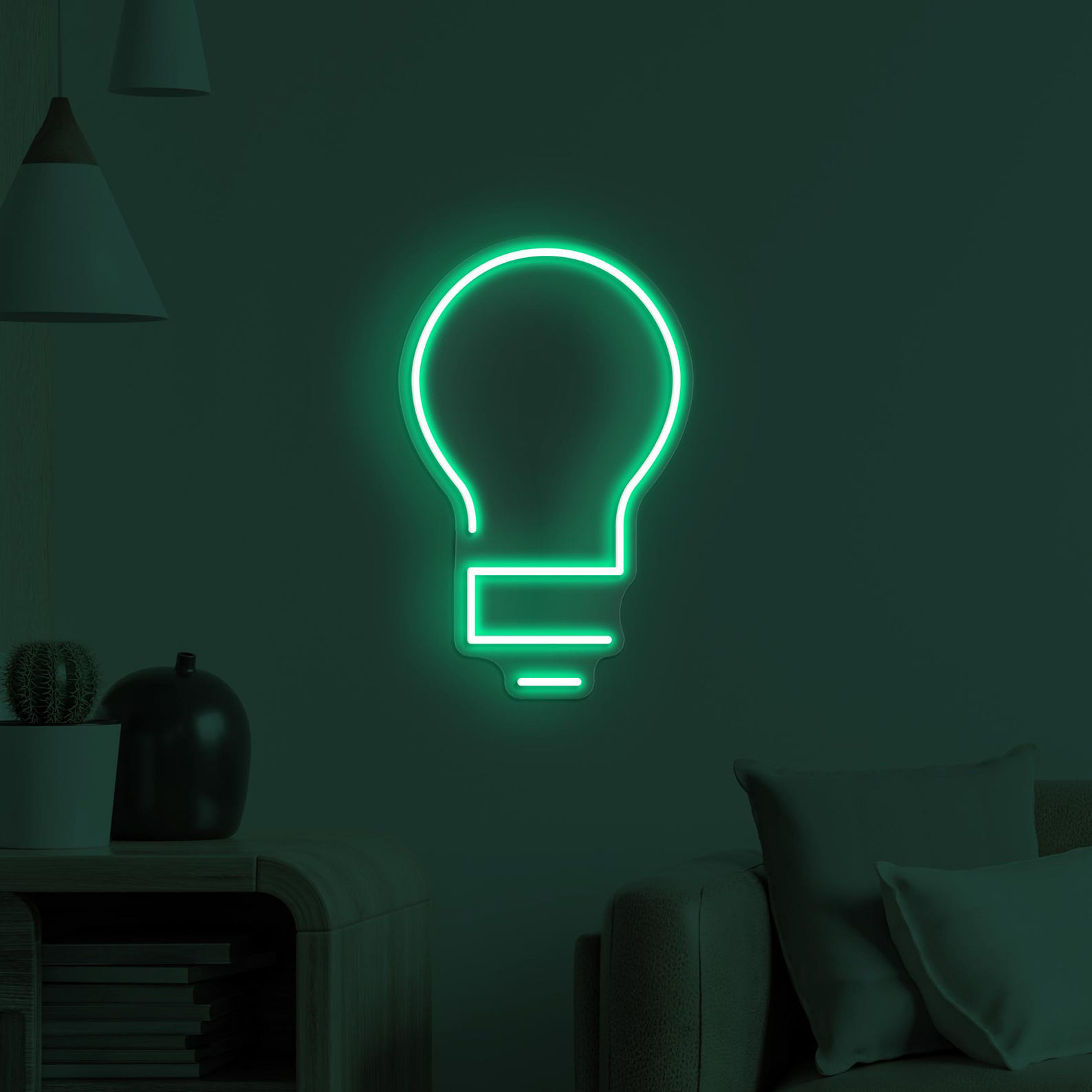 Bulb Neon Sign, Bulb LED Light, Light Bulb Wall Art, Cafe and Bar Wall Decor, Home Neon Light, Party Wall Decor, Led Neon Sign, Gift Idea