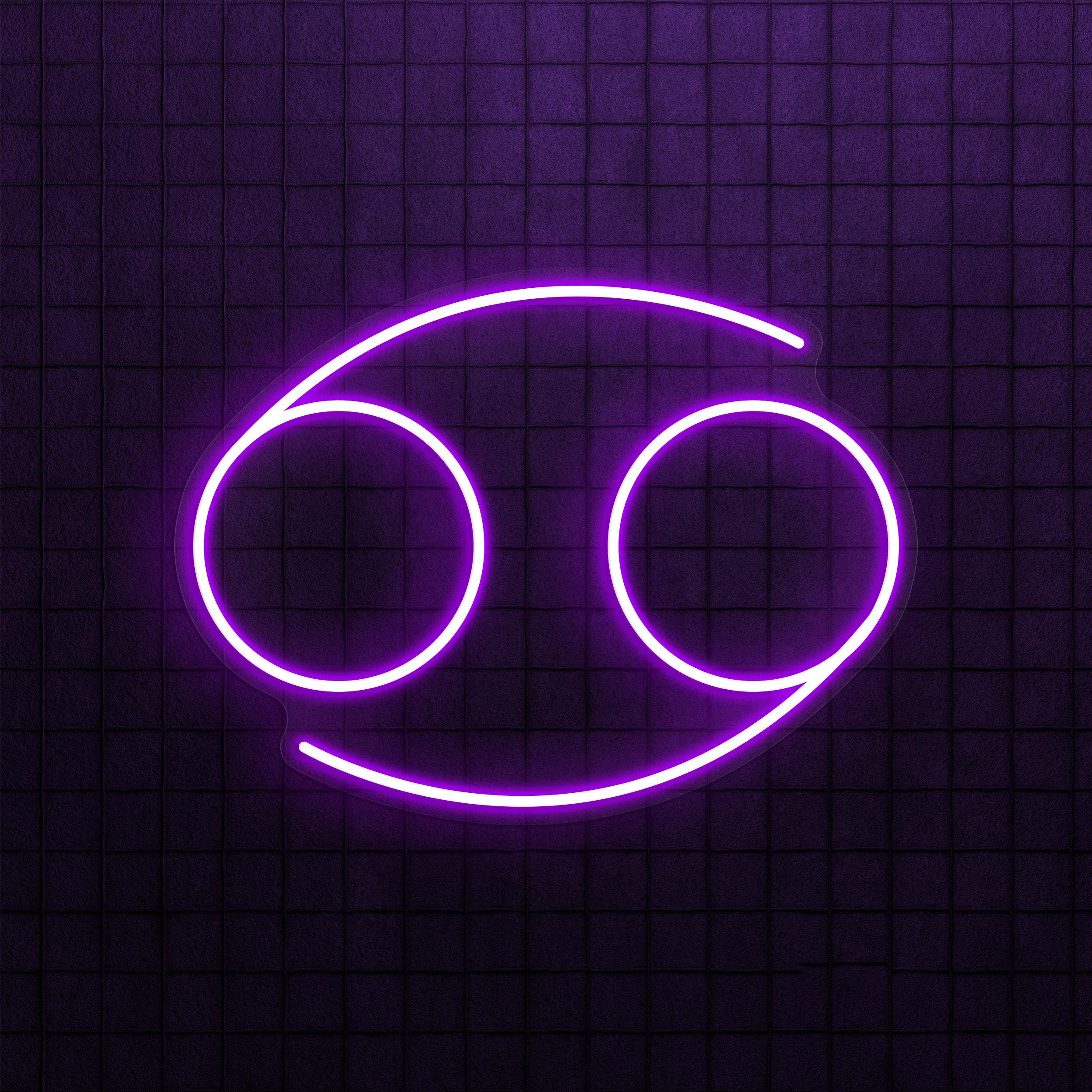 Cancer Neon Sign, Cancer LED Light, Home Wall Decor, Personalized Cancer Neon Sign, Minimalist Zodiac Horoscope Led Light, Cancer Symbol