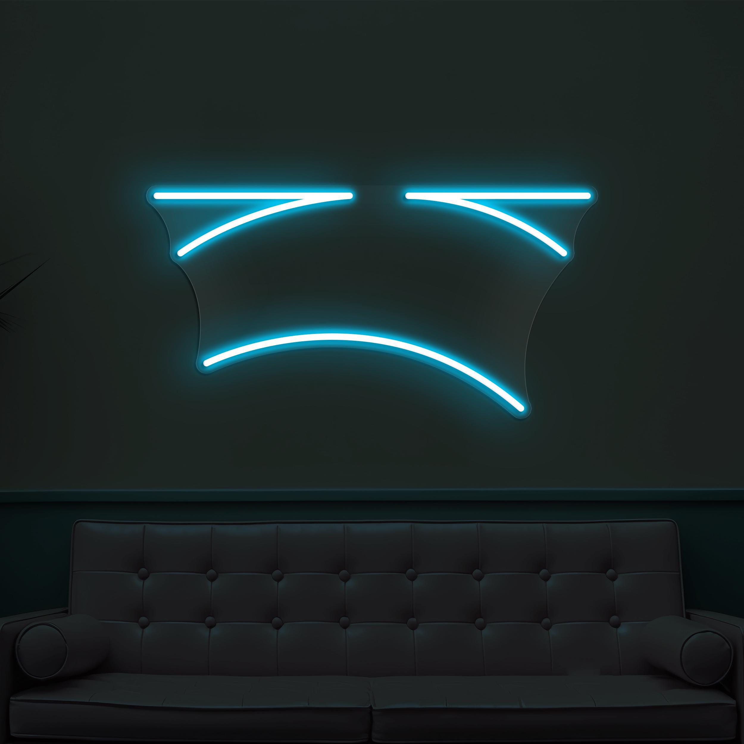 Sad Face Neon Sign, Sad Face LED Light, Sad Emoji Wall Art, Sad Mood Wall Decor, Home Neon Light, Kids Room Decor, Customized Neon Sign