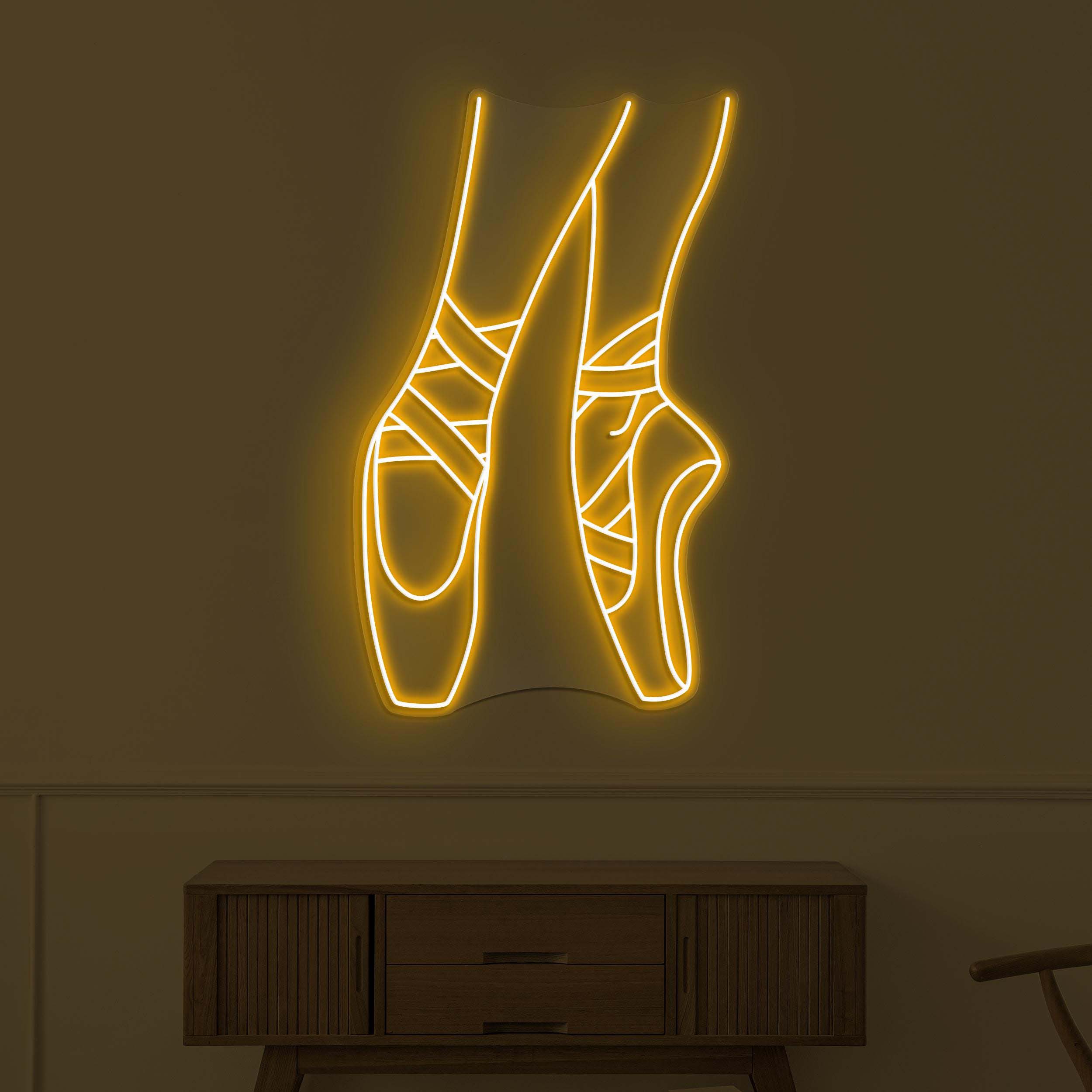 Ballet Shoe Neon Sign, Ballet Shoe LED Light, Dancing Shoe Wall Decor, Dance Studio Wall Art, Ballerina Neon Sign, Gift For Ballet-Dancer