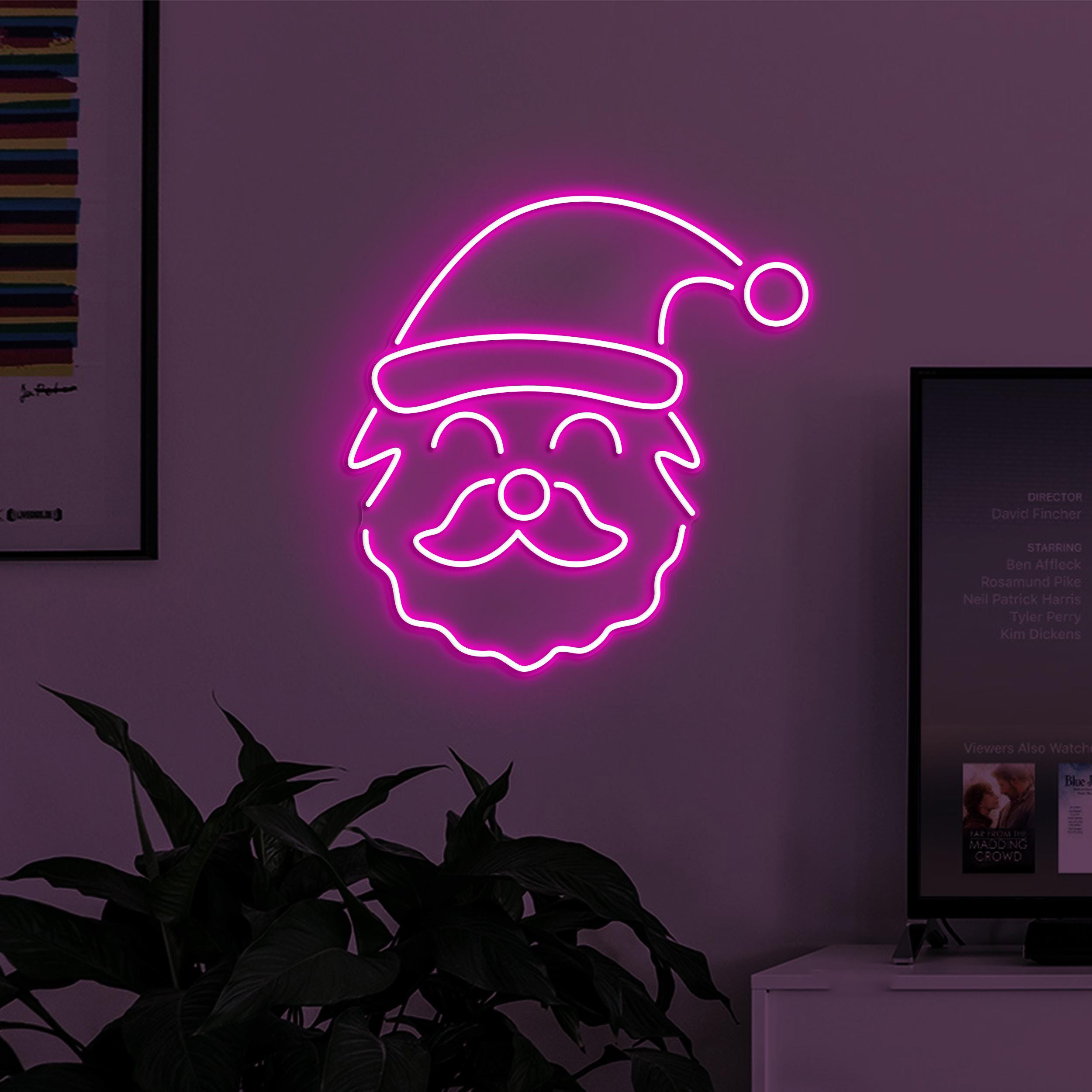 Santa Claus Neon Sign, Santa Claus LED Light, Father Christmas Wall Decor, Holiday Led Sign, Christmas Party Neon Light, Event Neon Decor