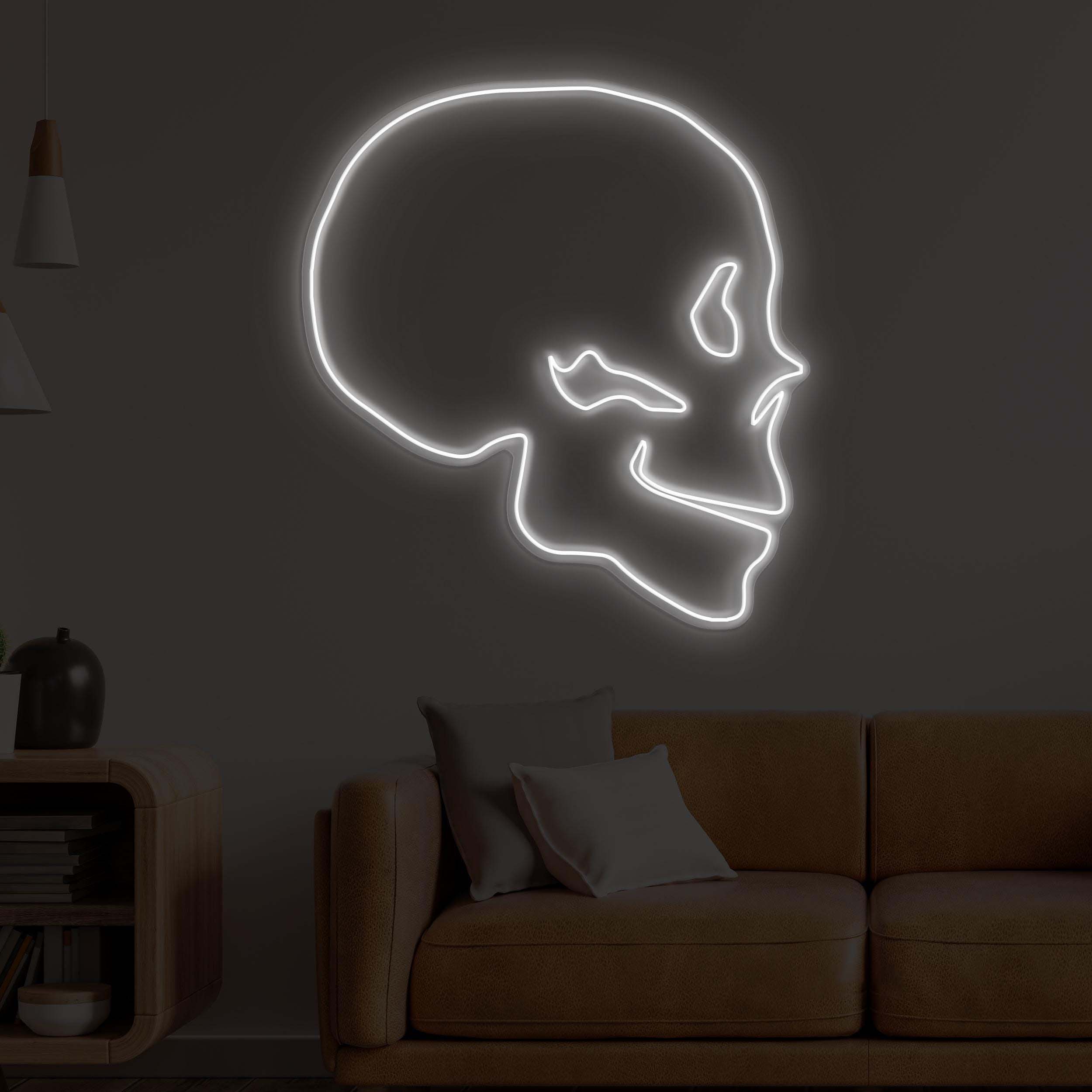 Skull Neon Sign, Skull LED Light, Skull Head Wall Decor, Game Room Wall Art, Horror House Neon Light, Personalized Sign, Game Room Art, Gift