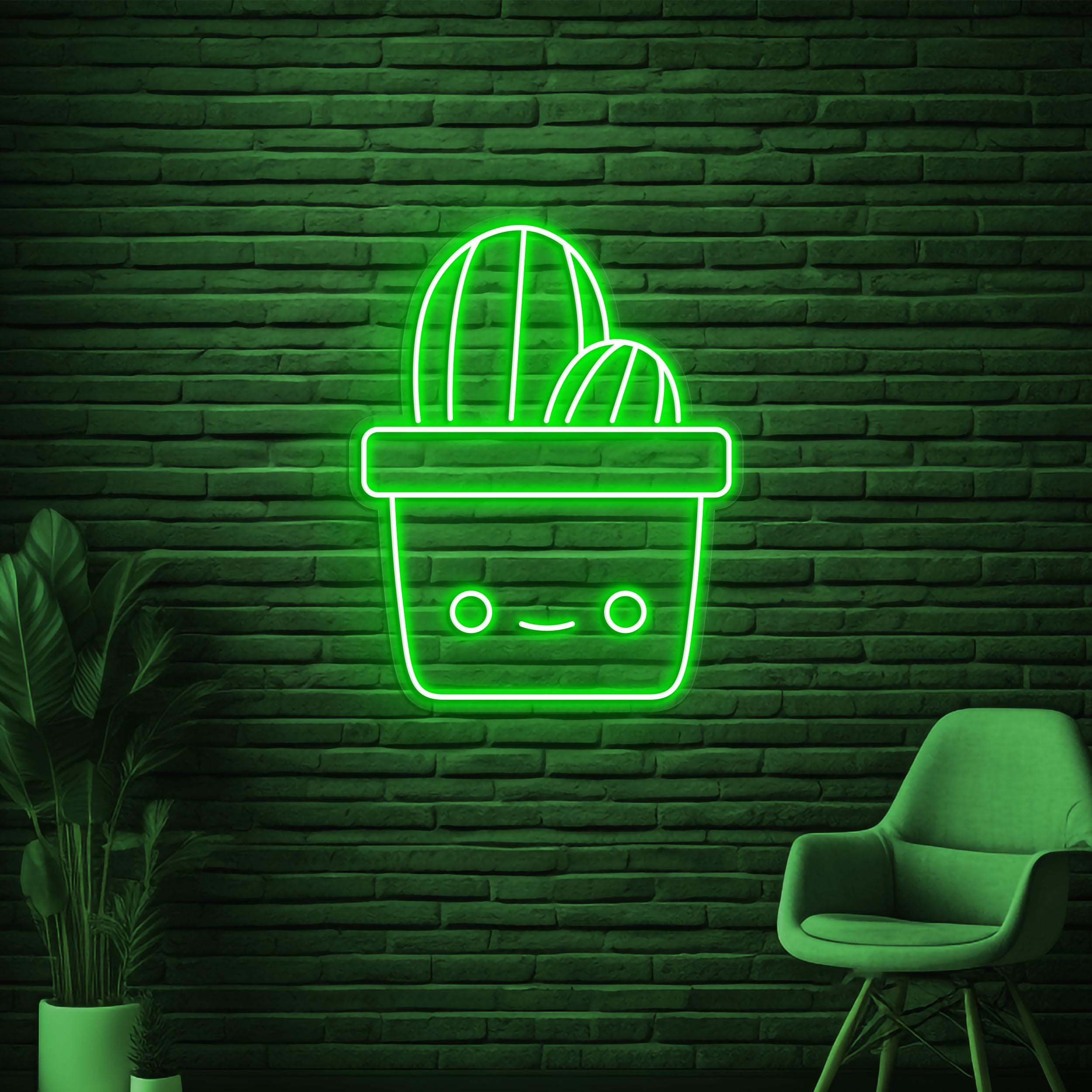 Cactus Neon Sign, Cactus LED Light, Plant Wall Decor, Custom Neon Sign, Cute Cactus Wall Art, Home Wall Art, Kids Room Decor, Plant Shop Art