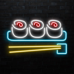 Sushi Neon Sign, Sushi LED Light, Japanese Food Wall Decor, Kawaii Food Wall Art, Japanese Restaurant Neon Light, Cafe and Bar Neon Decor