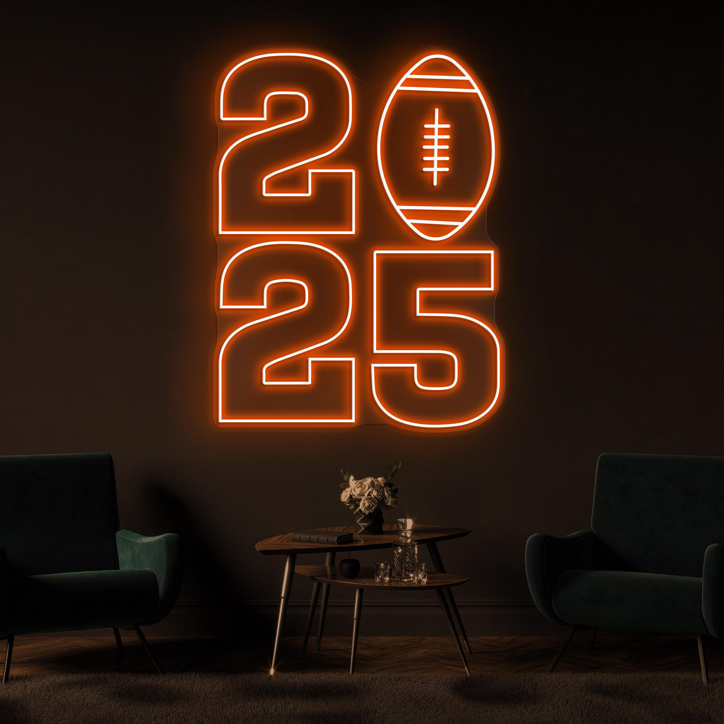 2025 Football Neon Sign, 2025 Football LED Light, 2025 Wall Art, Football Year Wall Decor, Game Room Neon Light, Sports Shop Led Neon Sign