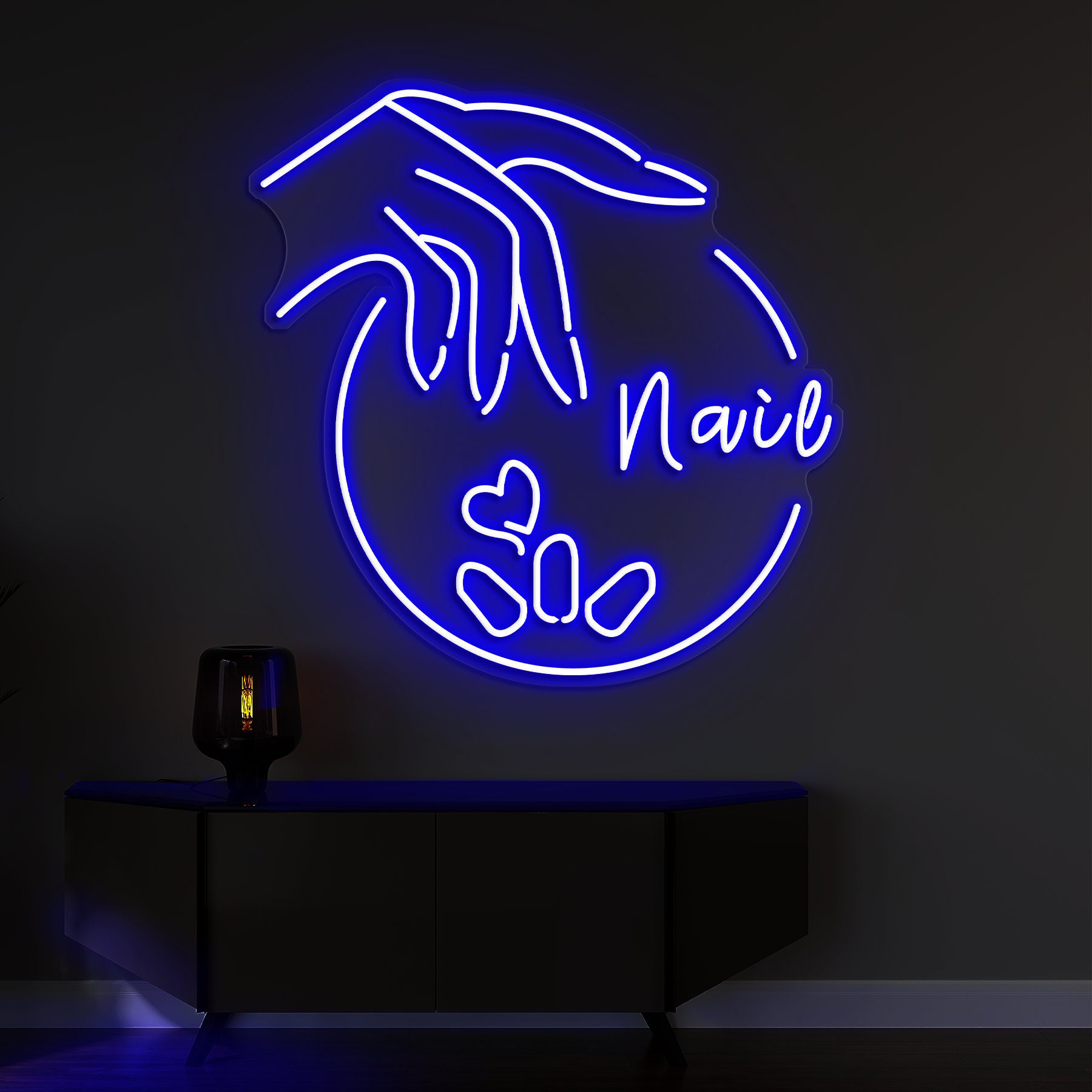 Nails Neon Sign, Nail Neon Wall Light, Wall Decor for Nail Salon and Beauty Rooms, Shop and Party Decor, Lights for Bedroom and Shop Room
