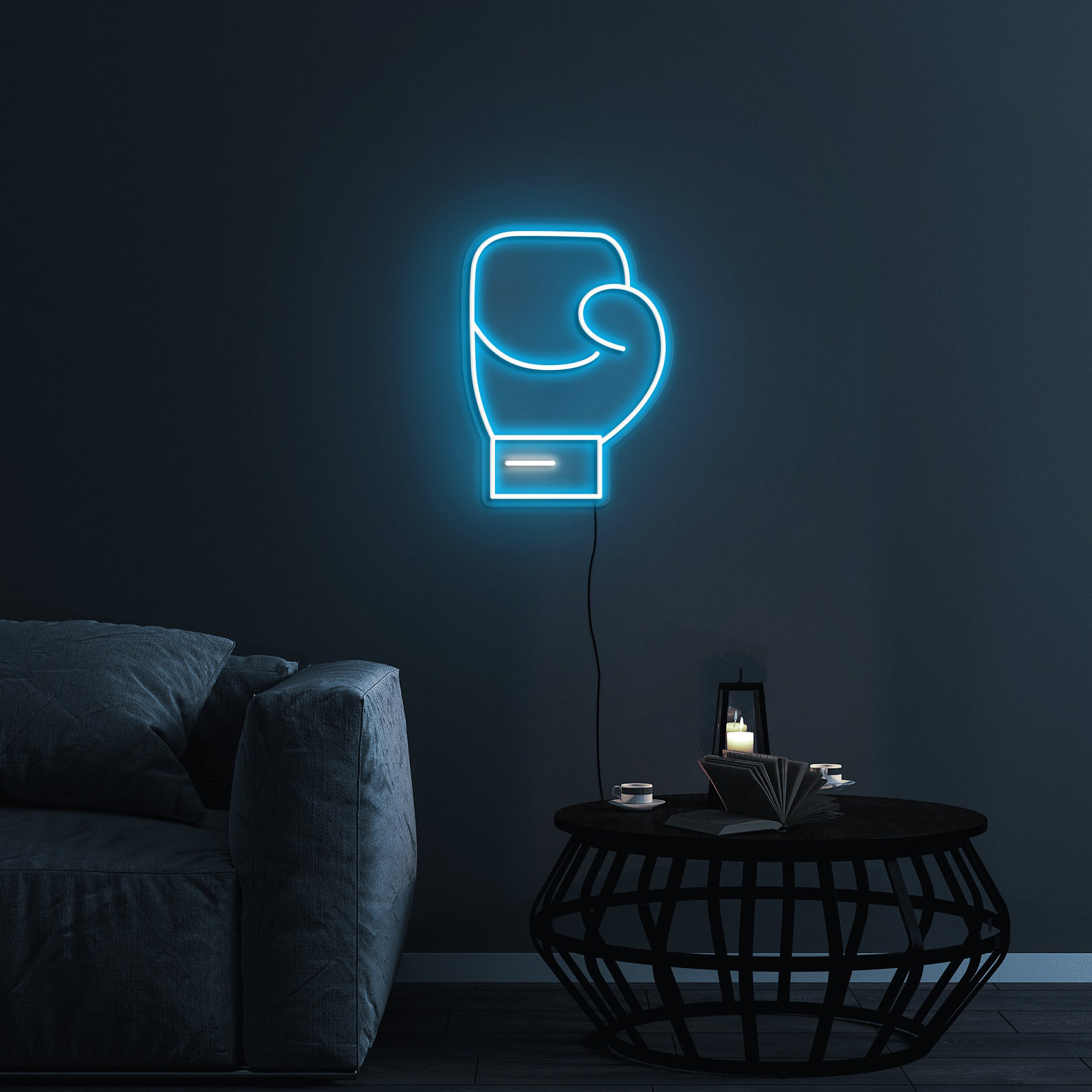 Boxing Glove Neon LED Light Sign, Boxing Glove USB/Switch Gym Wall Decoration Man Cave Decor for Men, Room Decor, Living Room, Neon Sign
