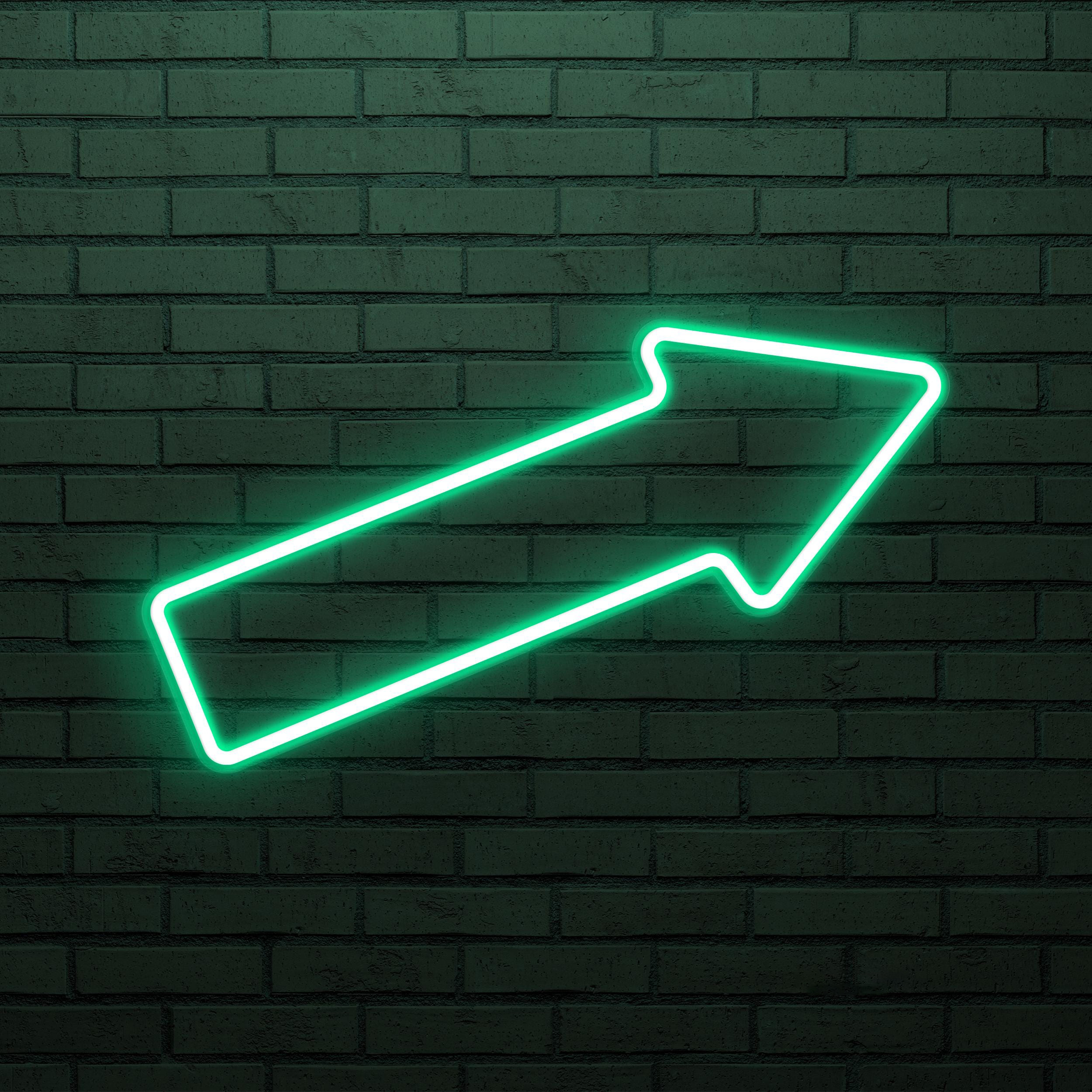 Arrow Neon Sign, Arrow LED Light, Directional Wall Decor, Airport Wall Art, Road Neon Light, Office Neon Decor, Up and Right Arrow Sign