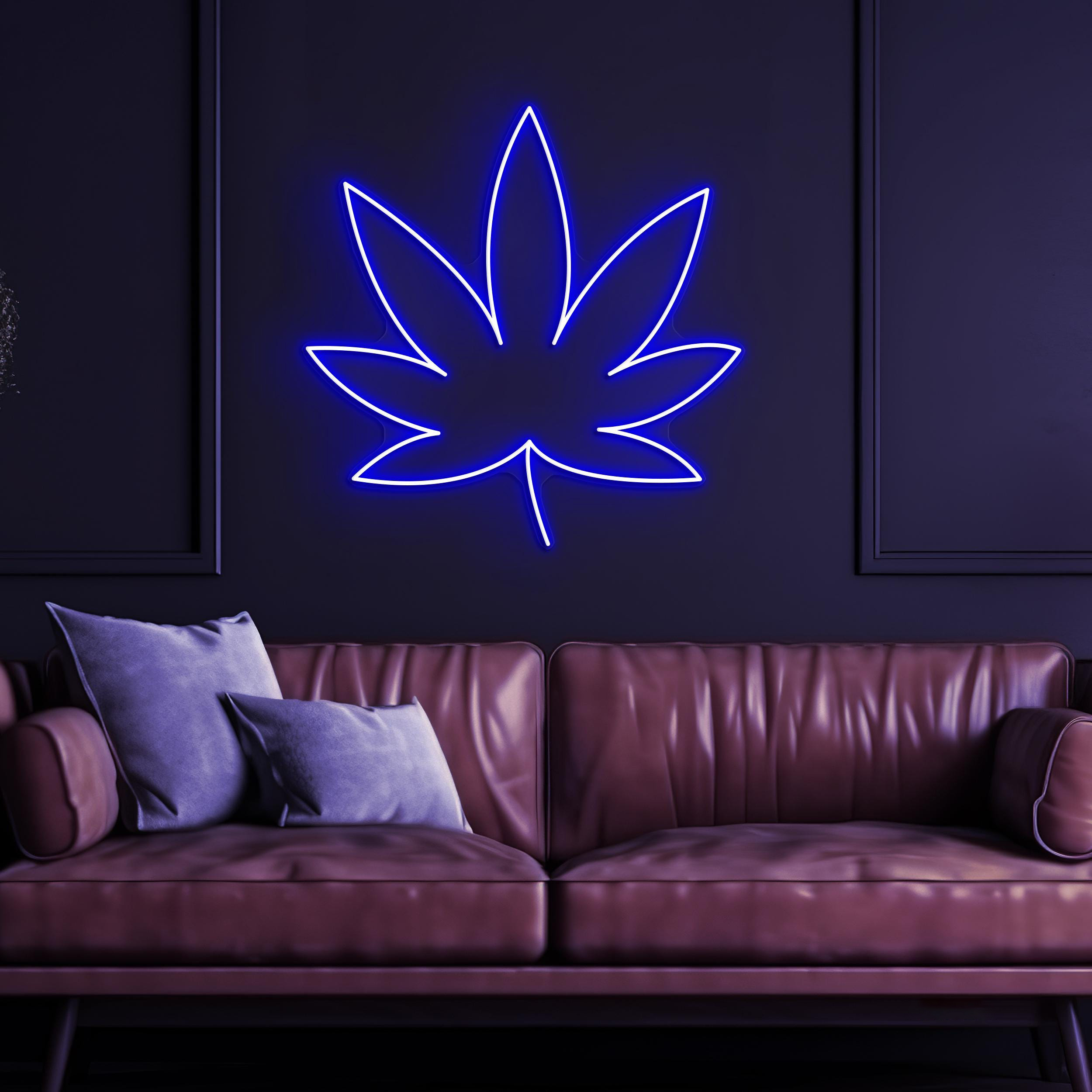Weed Leaf Neon Sign, Weed Leaf LED Light, Marijuana Hemp Leaf Wall Art, Home Wall Decor, Cannabis Neon Sign, Marijuana Cannabis Neon Art
