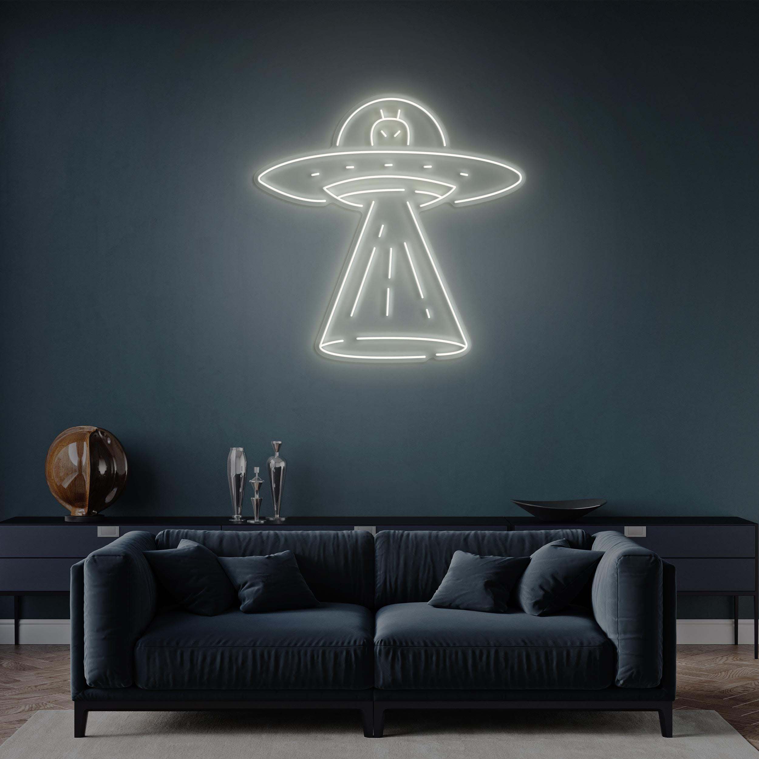 UFO Neon Sign, Alien Spaceship Light, UFO Wall Art, Space-Themed Decor for Kids Room, Nursery, Bedroom, or Game Room, UFO Neon Light Gift