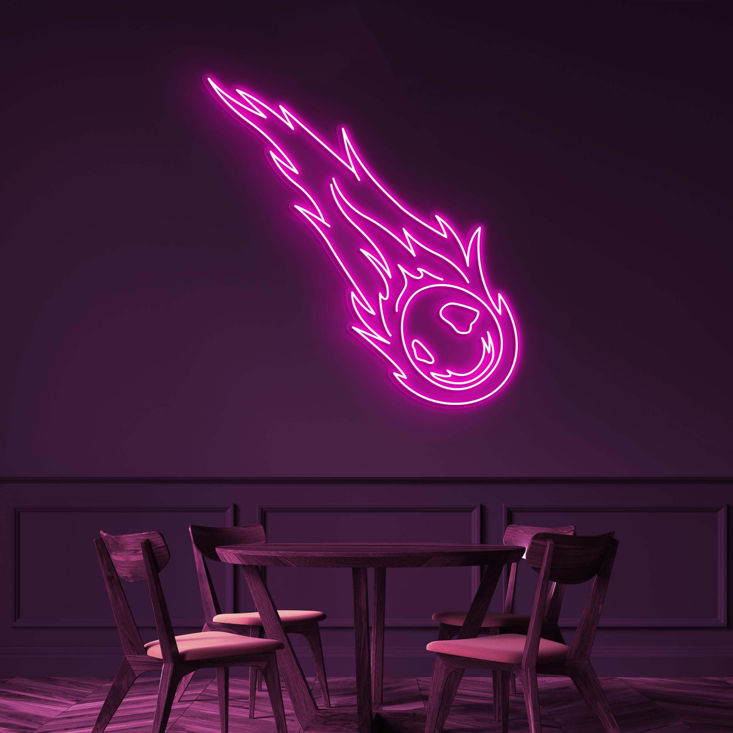 Meteorite Neon Sign, Meteorite LED Light, Shooting Star Wall Decor, Custom Neon Sign, Flaming Meteorite Wall Art, Space Room Wall Art Decor