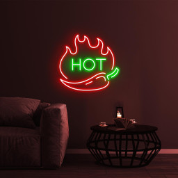 Hot Chili Pepper Neon Sign, Hot Chili Pepper LED Light, Hot Flame Wall Decor, Spicy Sensation Decor, Fire Chili Art, Spice Pepper Lover Gift