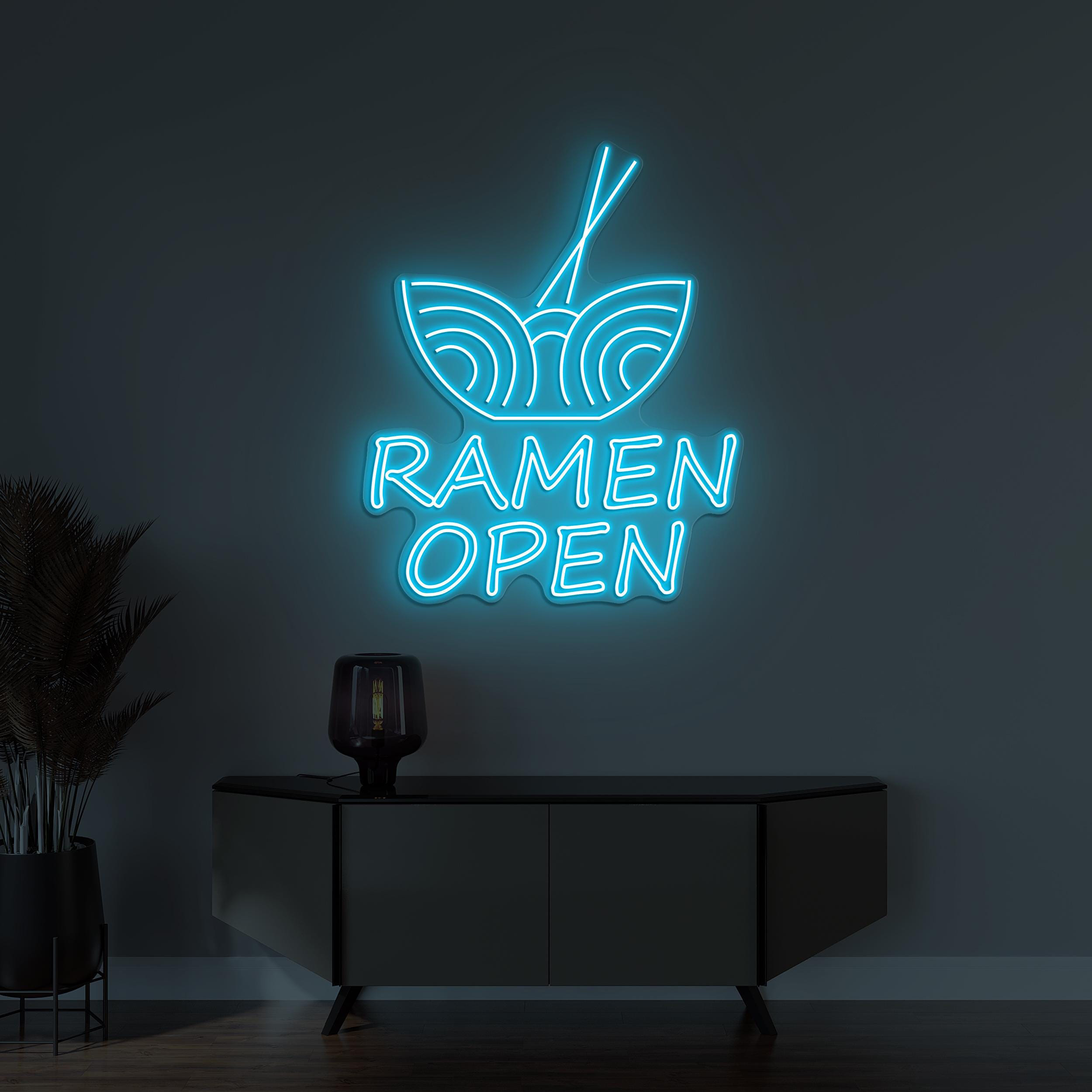 Ramen Open Neon Sign, Ramen Open LED Light, Ramen Wall Decor, Nodels Wall Sign, Kitchen Neon Art, Restaurants Wall Decor, Custom Neon Sign