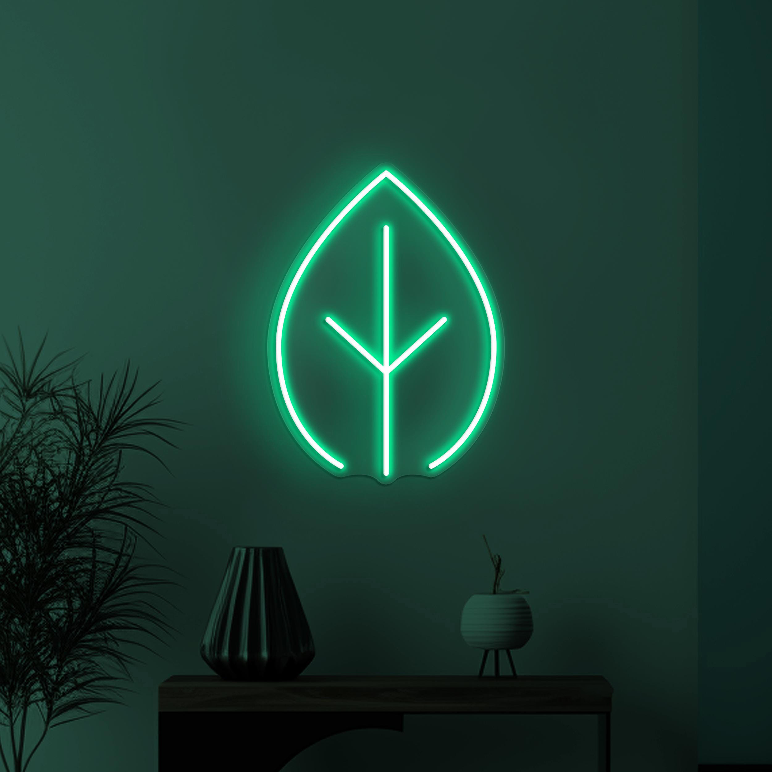 Leaf Neon Sign, Leaf LED Light, Home Wall Art, Gallery Wall Decor, Cafe and Bar Neon Light, Plant Nursery Neon Art, Custom Leaf Neon Sign