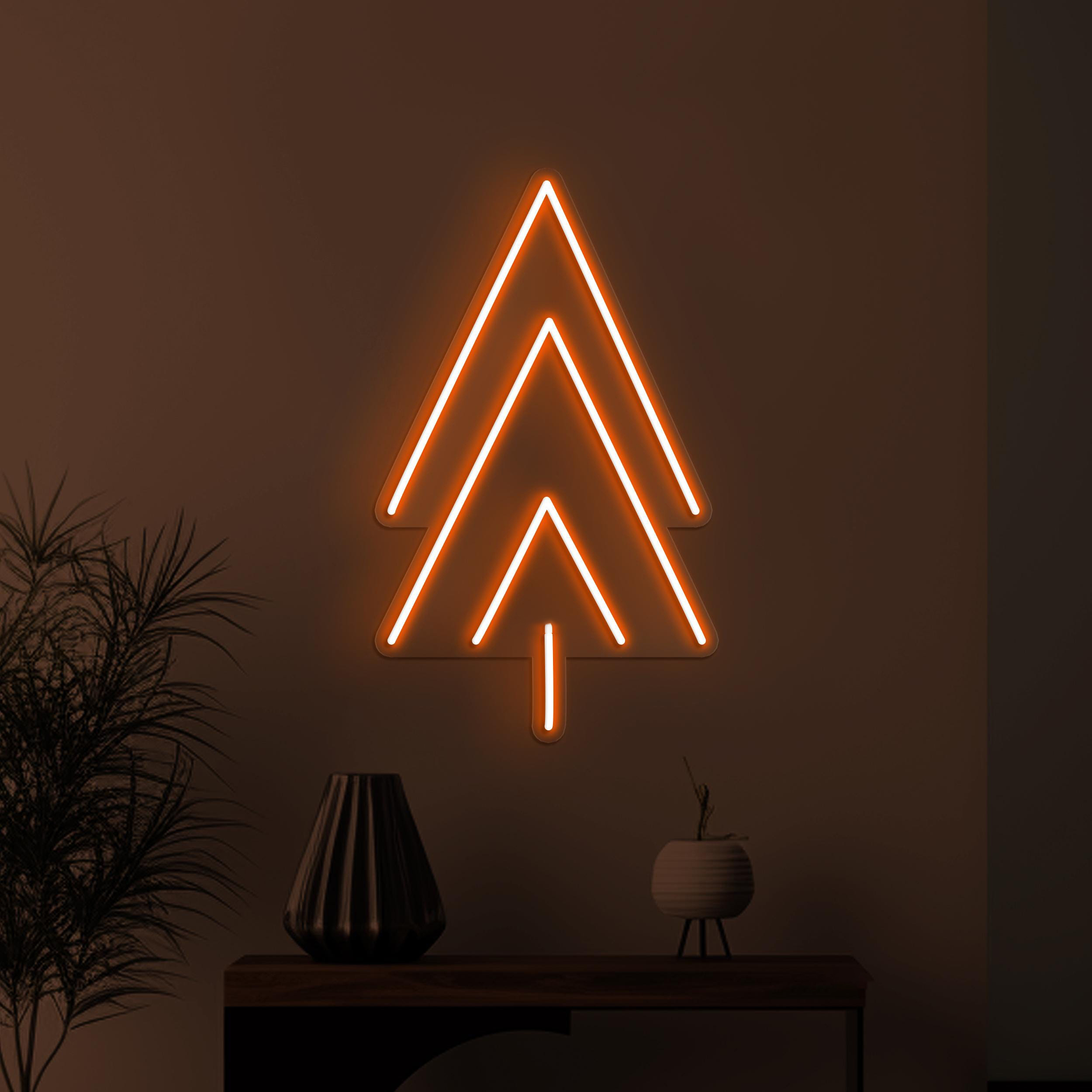 Minimalist Tree Neon Sign, Minimalist Tree LED Light, Christmas Tree Decor, Holiday Wall Art, Birthday Party Neon Light, Kids Room Neon Art
