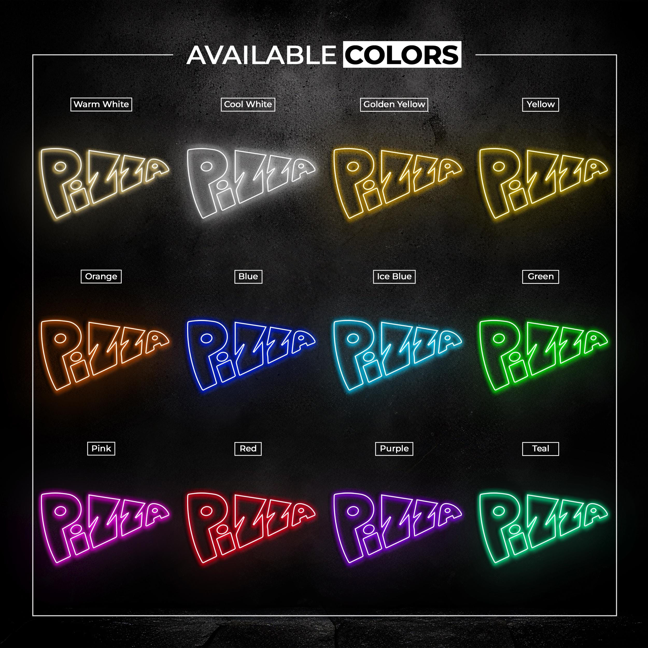 Pizza Neon Sign, Pizza Led Light, Pizza LED Neon Art, Italian Food Sign, Fast Food Restaurant Wall Decor, Kitchen Decor, Pizza Lover Gifts