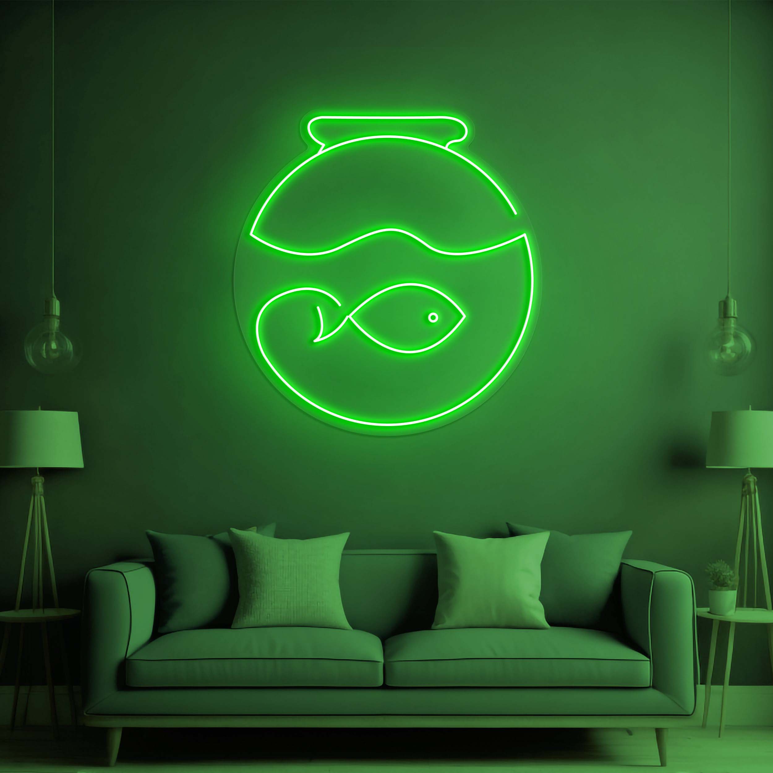 Fish Tank LED Neon Sign, Fish Neon Light for Home Decor, Perfect for Kids' Room, Office, Fish Rooms, Birthday Gift Neon Sign for Fish Lovers
