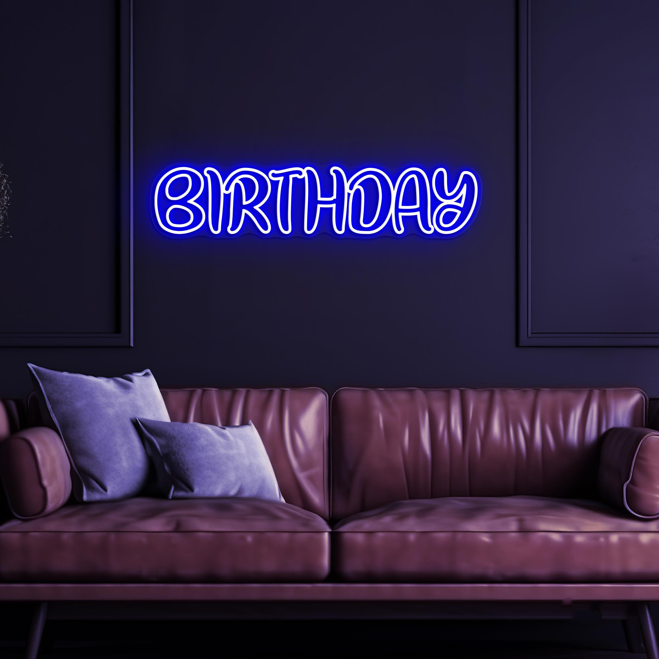 Birthday Neon Sign, Birthday LED Light, Happy Birthday Wall Decor, Room,, Event, Birthday Party Decor, Home Wall Light, Gift For Loved One