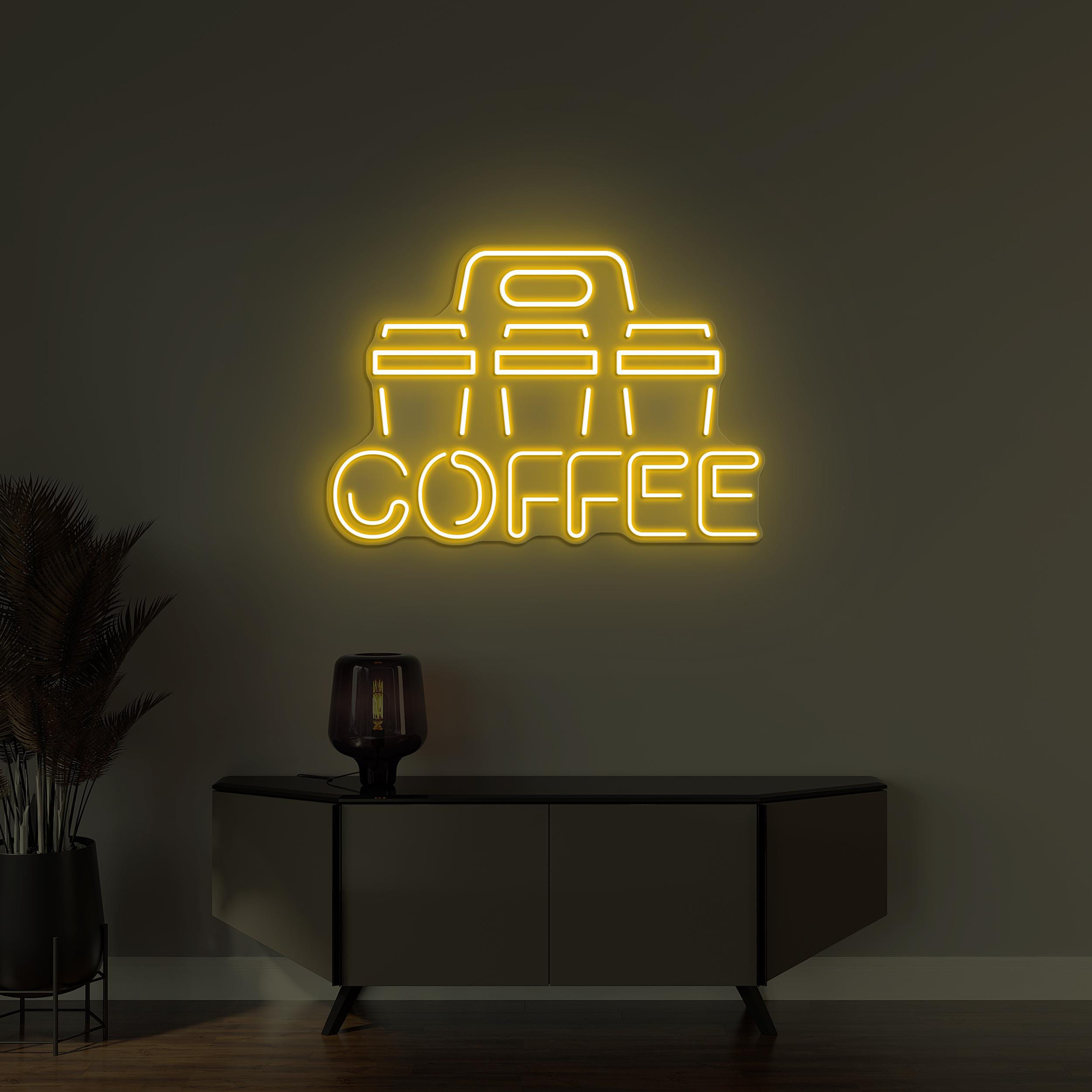 Coffee Neon Sign, Coffee LED Light, Coffee Cup Wall Decor, Coffee Shop Wall Art, Led Neon Art, Cafe Neon Decor, Coffee Lover Wall Decor