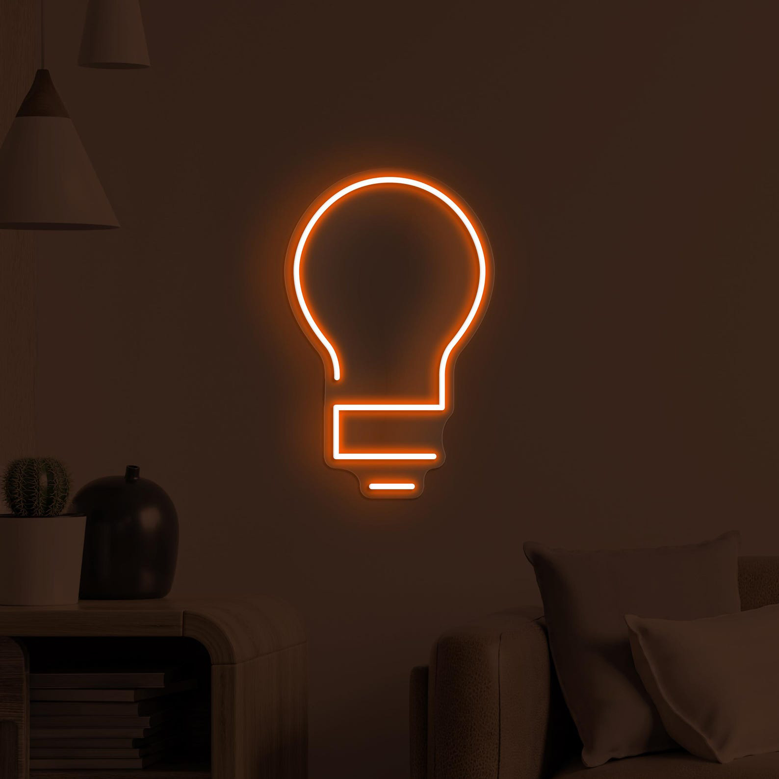 Bulb Neon Sign, Bulb LED Light, Light Bulb Wall Art, Cafe and Bar Wall Decor, Home Neon Light, Party Wall Decor, Led Neon Sign, Gift Idea